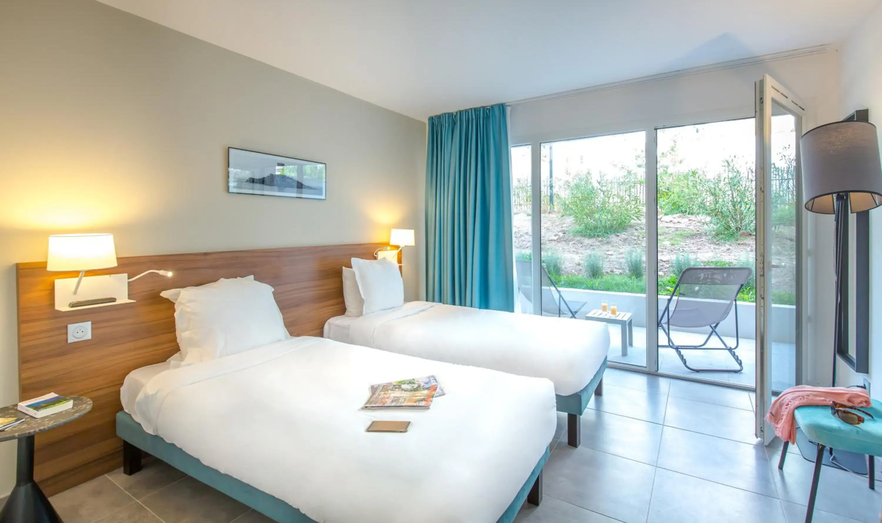 Balcony/Terrace, Bed in SOWELL HOTELS La Plage Balcony/Terrace, Bed in SOWELL HOTELS La Plage