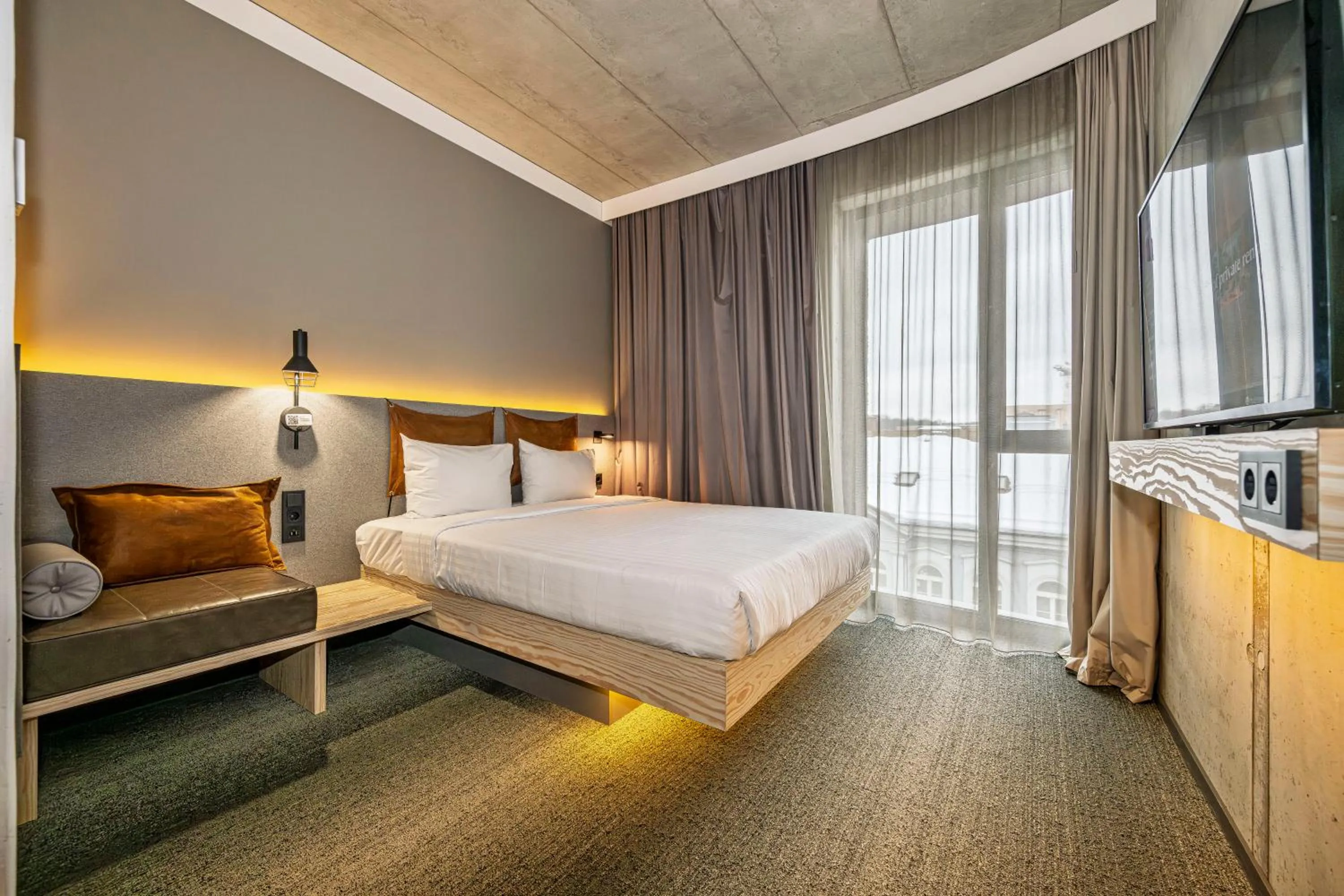 Bed in Moxy Kaunas Center