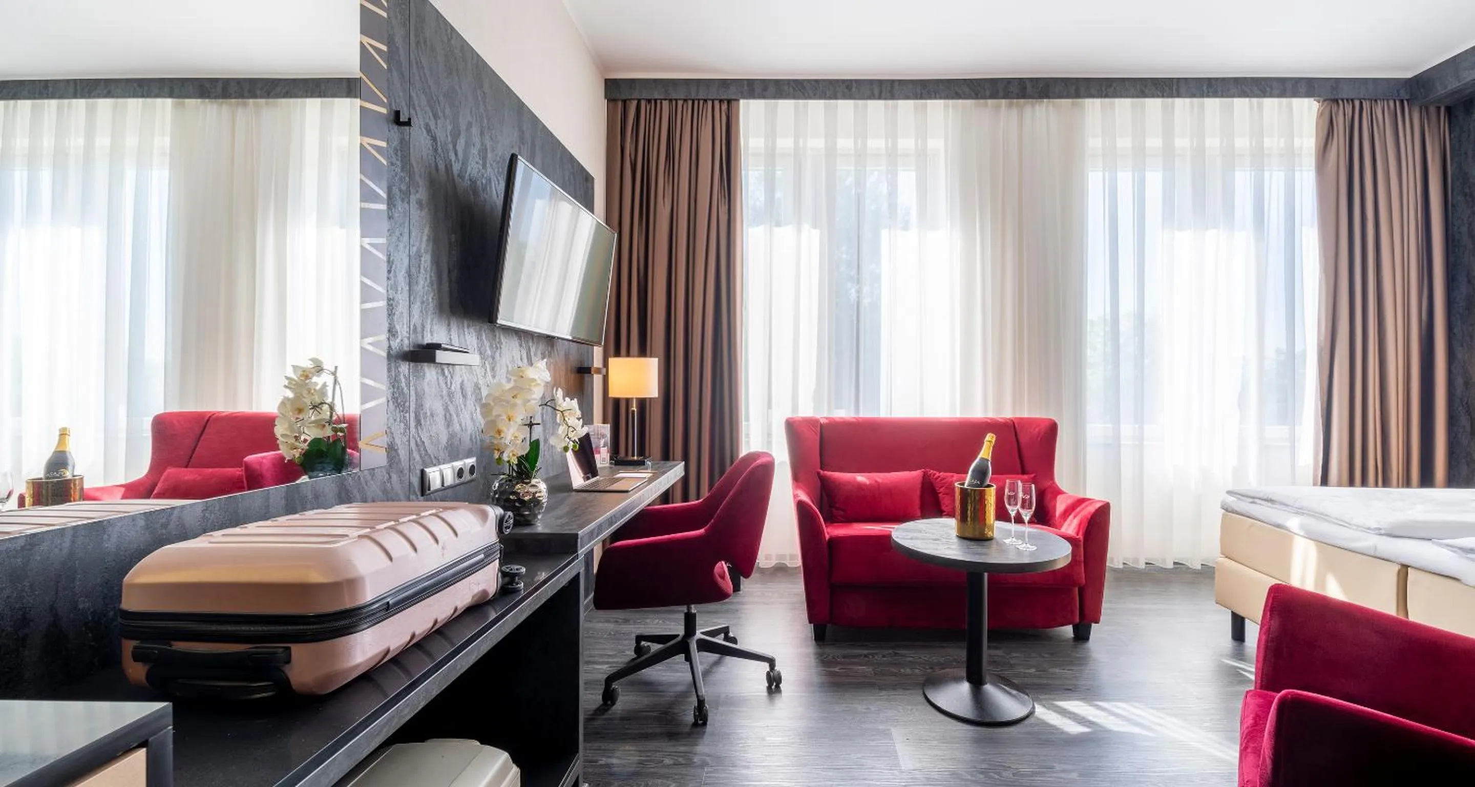 Bed in PLAZA Premium Schwerin Sure Hotel Collection by Best Western