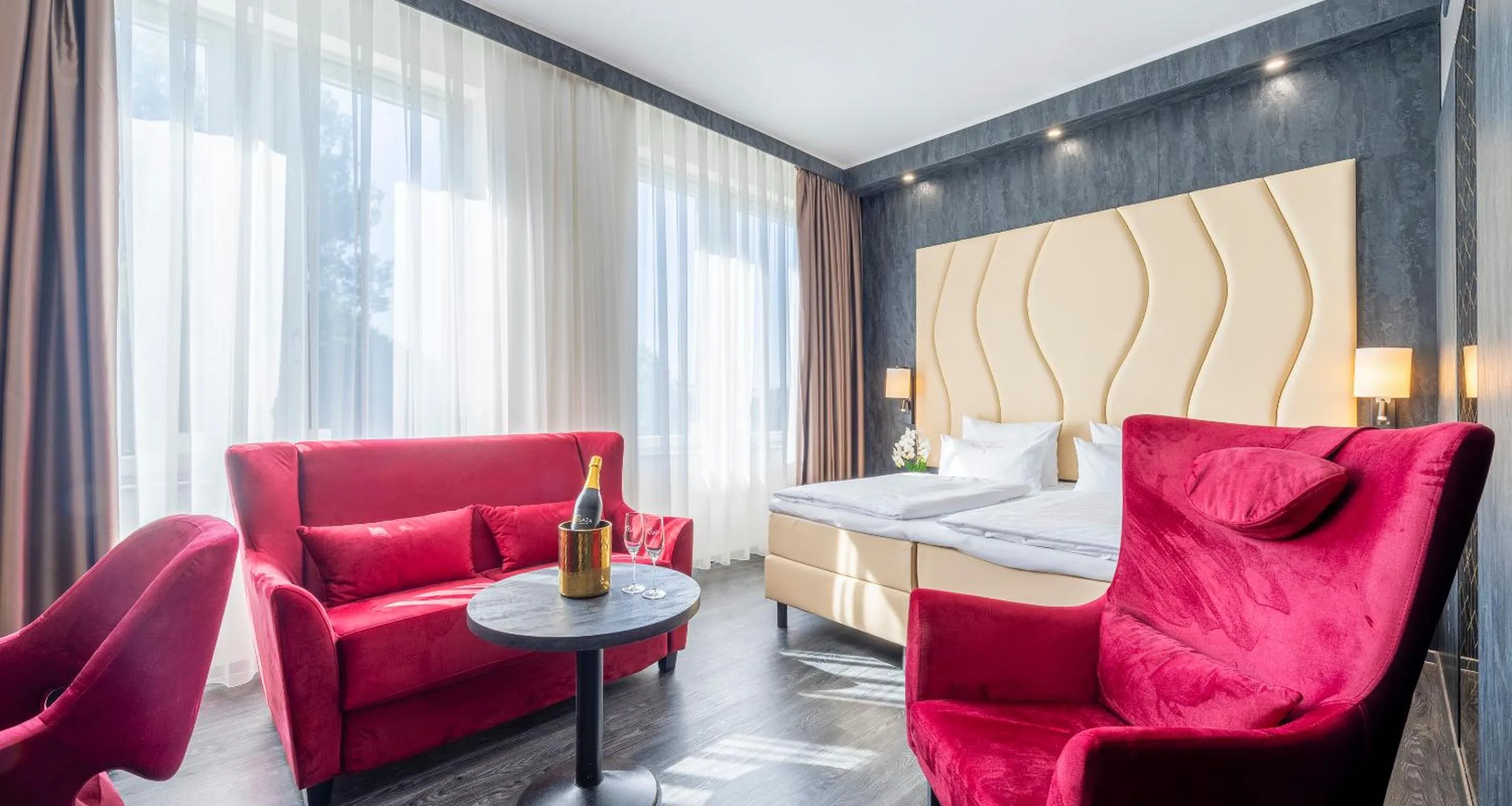 Bed in PLAZA Premium Schwerin Sure Hotel Collection by Best Western