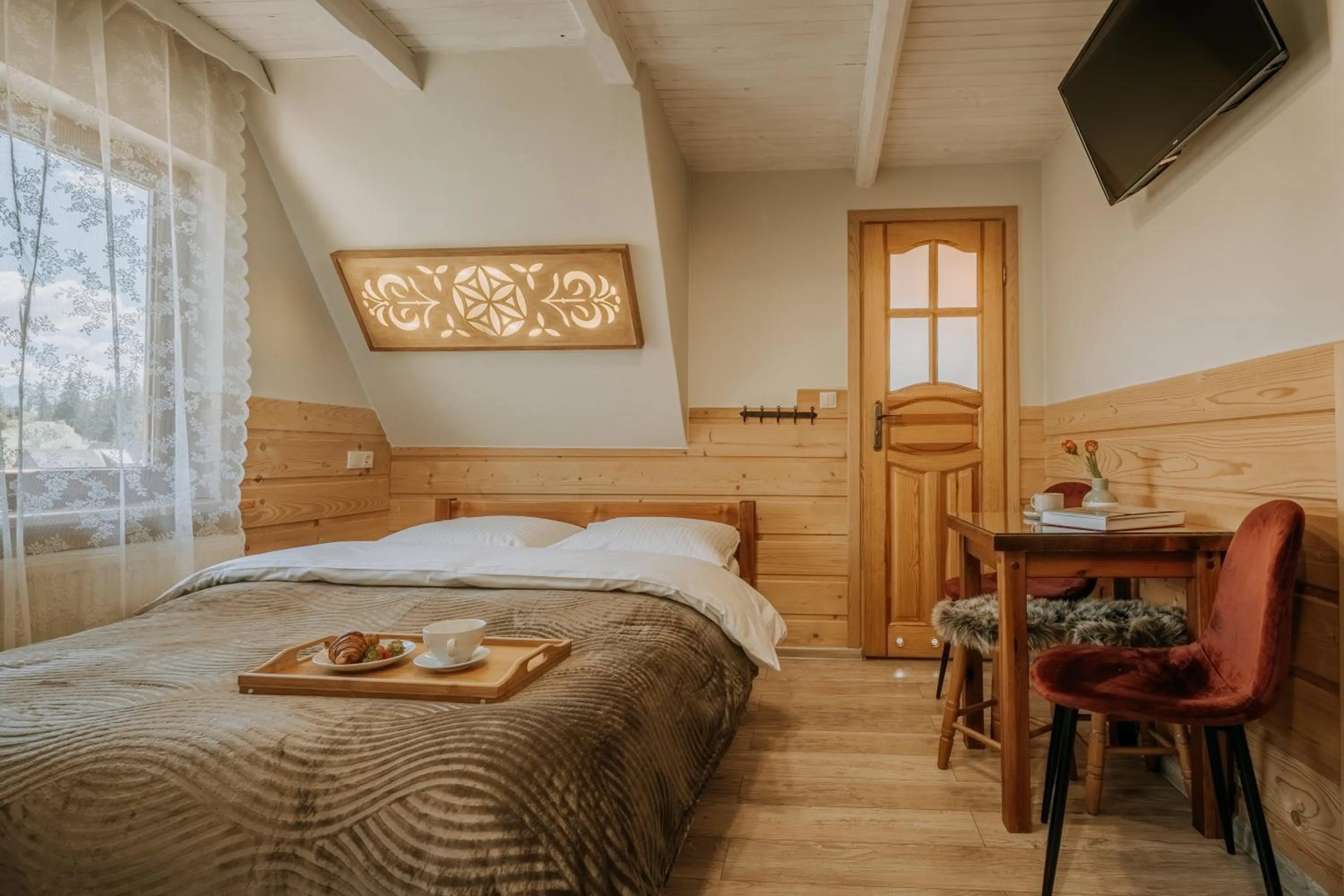 Bed in Gościna u Maryny Relaks i SPA w Ogrodzie