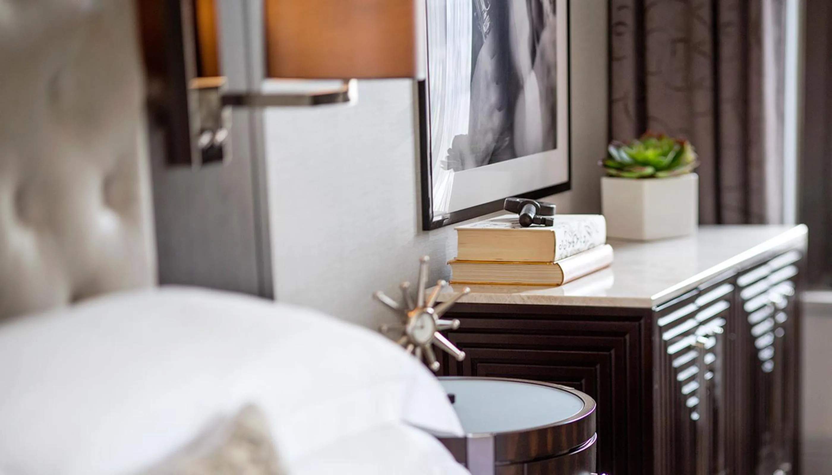 Decorative detail, Bed in WestHouse Hotel New York