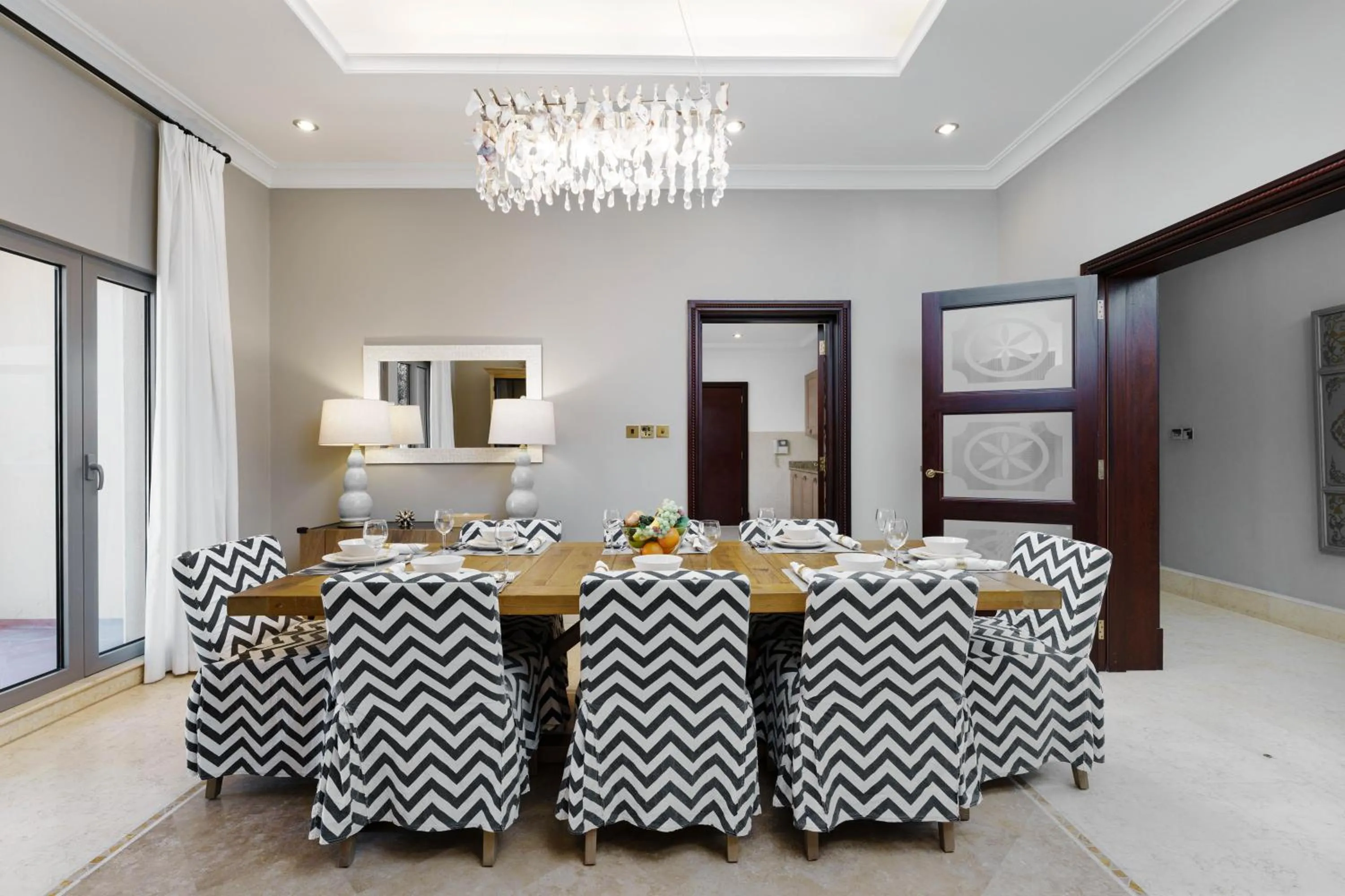 Dining area in Maison Privee - Palm Jumeirah Beach Front XL Villa with Private Pool