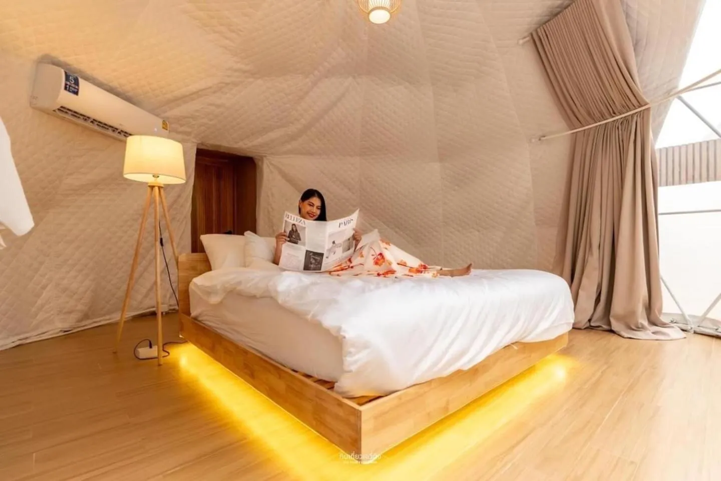 Bed in The X10 private pool villa khaoyai SHA Certified เขาใหญ่