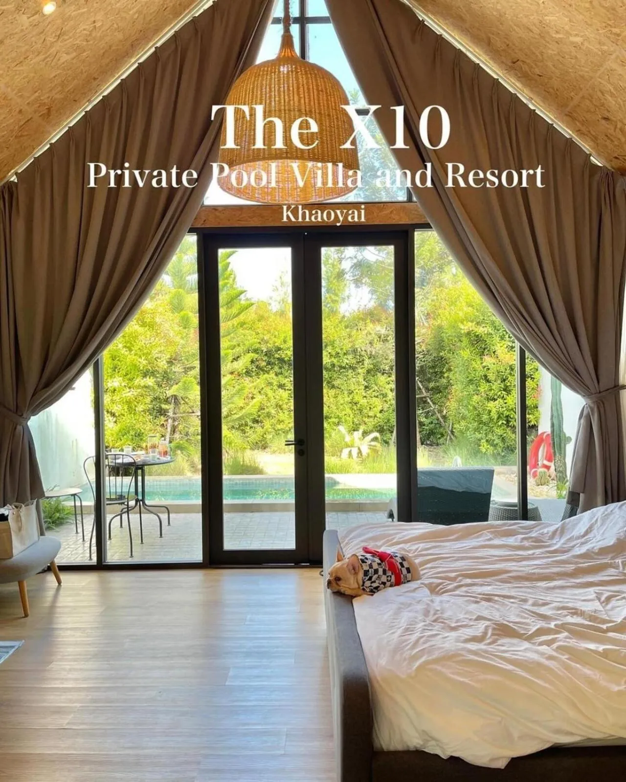 Bed in The X10 private pool villa khaoyai SHA Certified เขาใหญ่