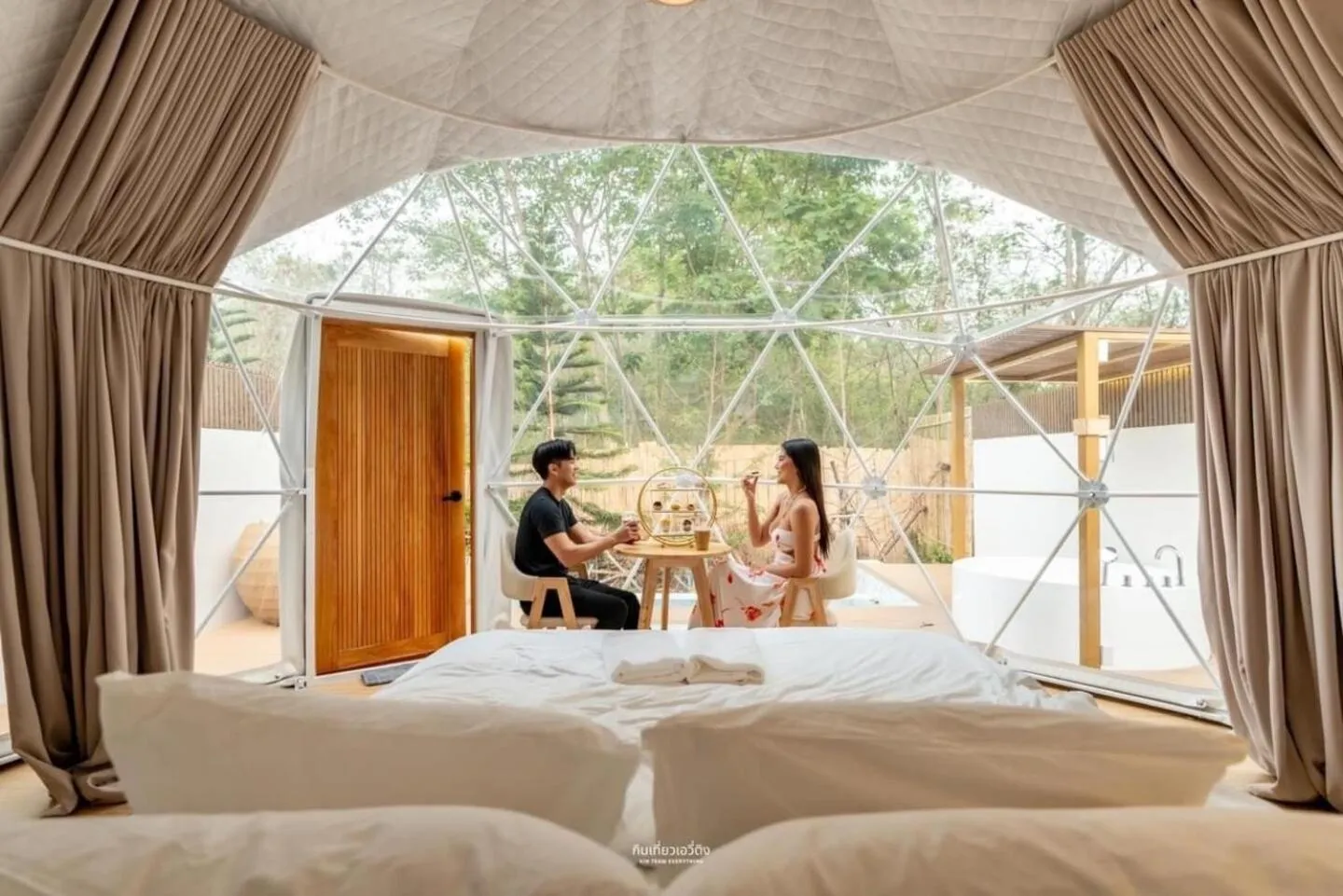 Bed in The X10 private pool villa khaoyai SHA Certified เขาใหญ่