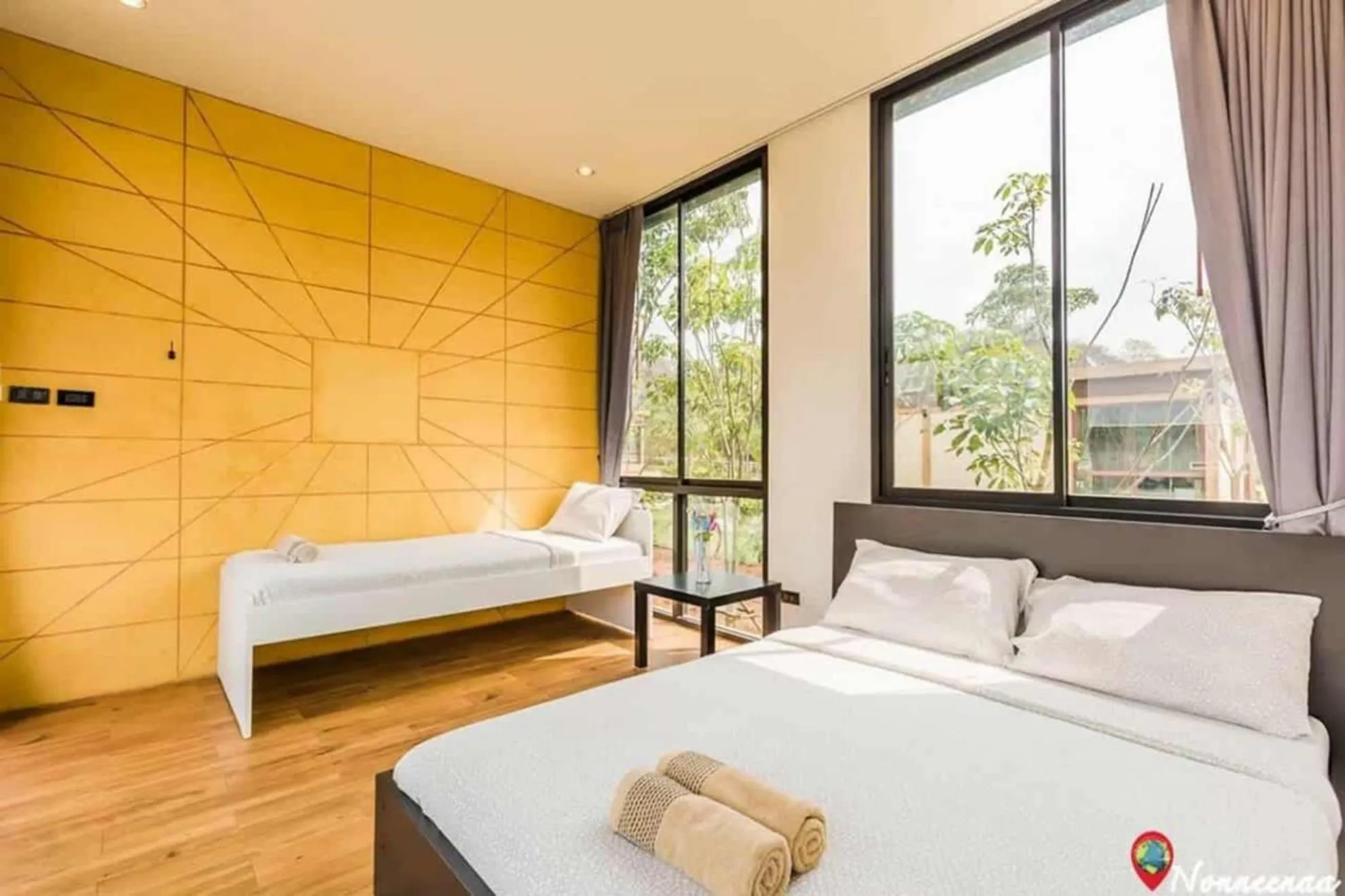 Bed in The X10 private pool villa khaoyai SHA Certified เขาใหญ่