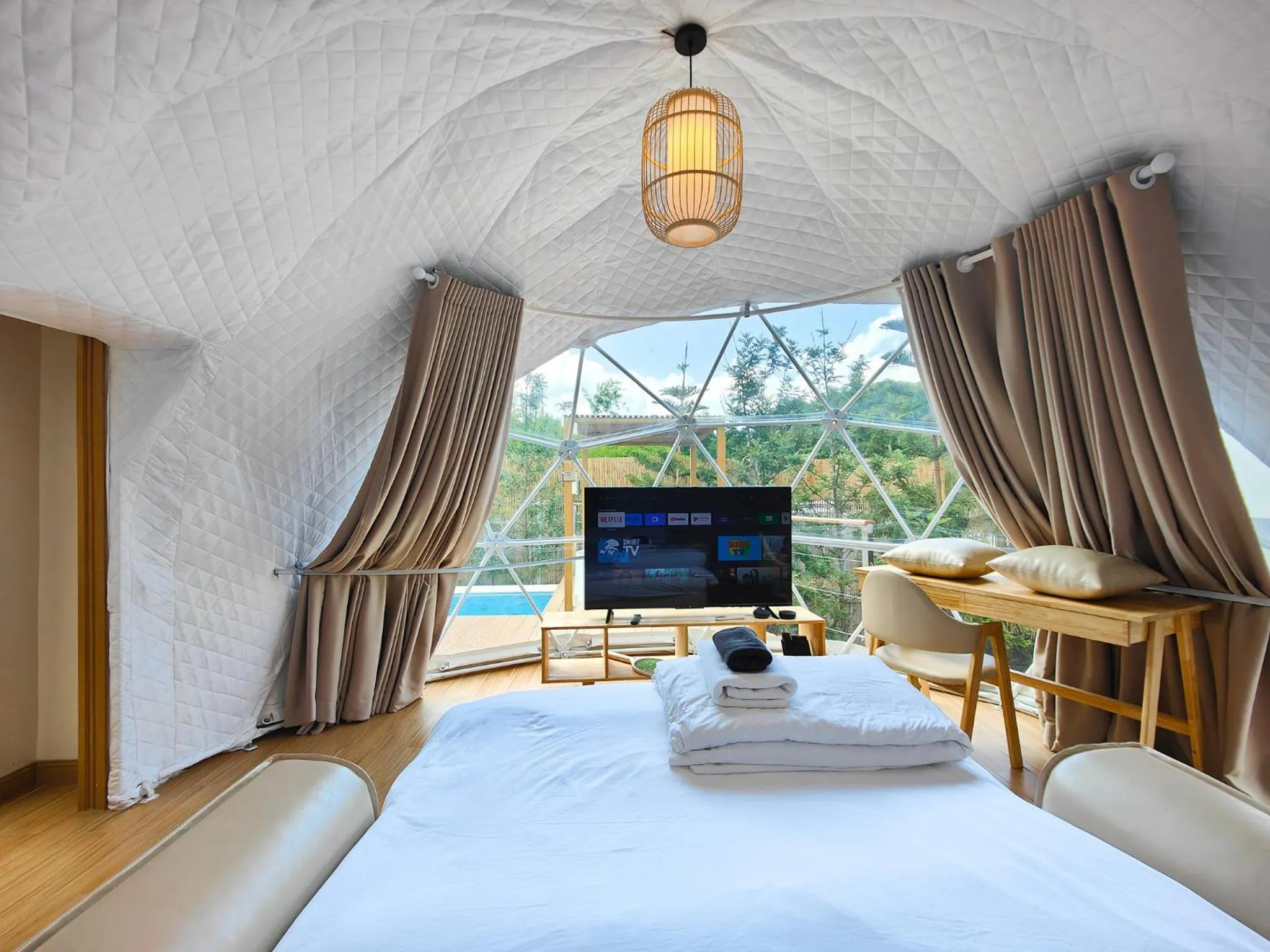 Bed in The X10 private pool villa khaoyai SHA Certified เขาใหญ่