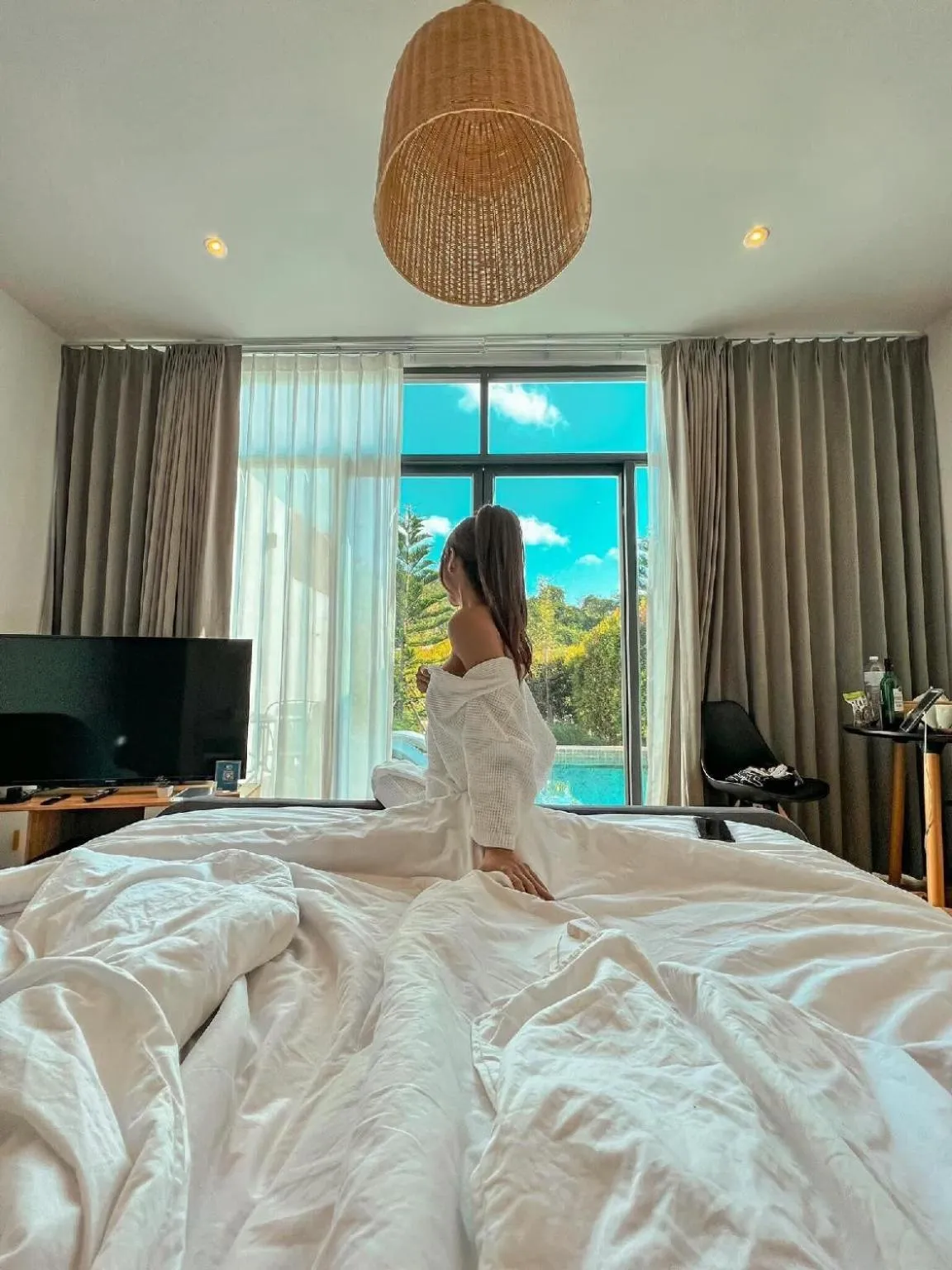 Bed in The X10 private pool villa khaoyai SHA Certified เขาใหญ่