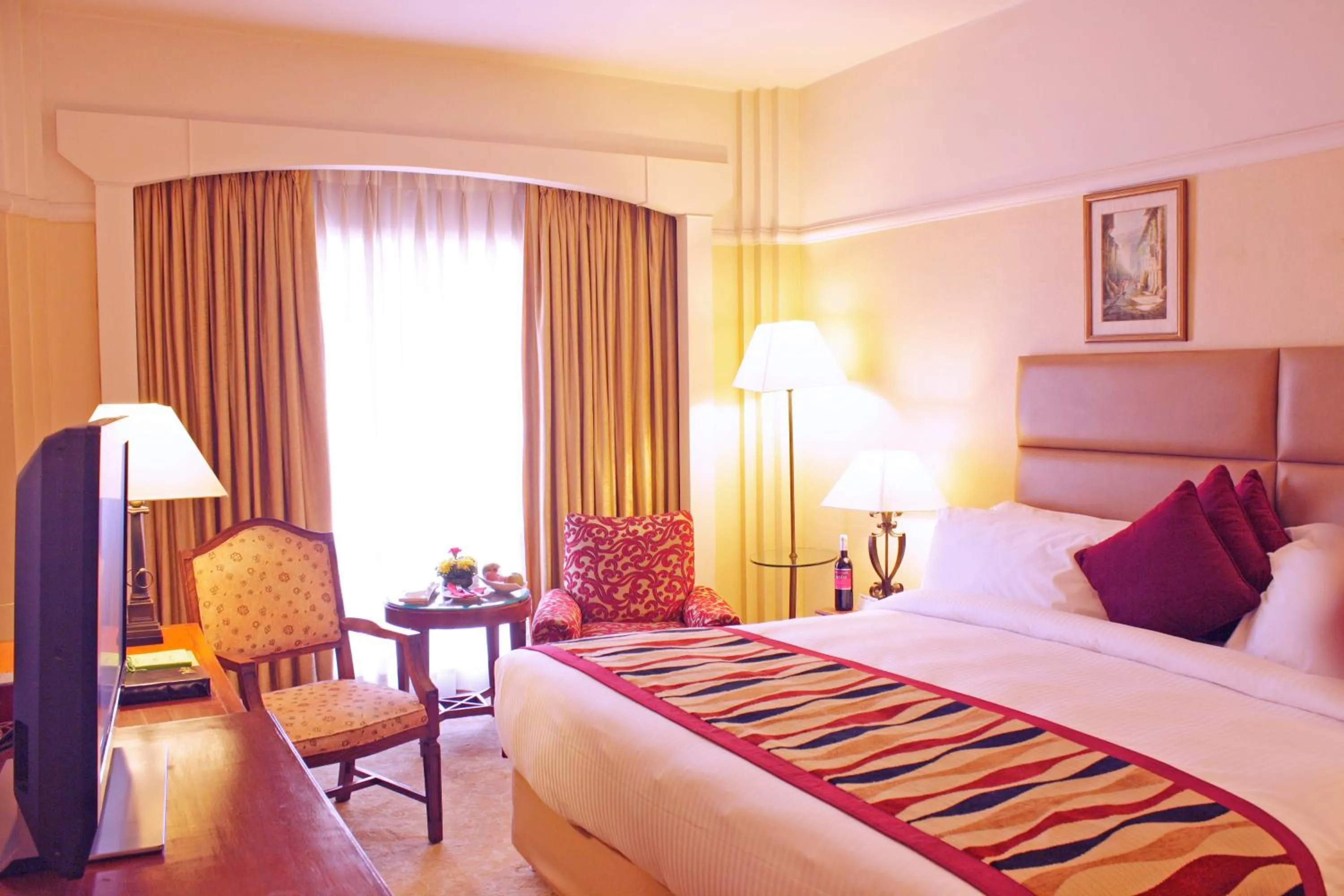 Decorative detail, Bed in Radisson Hotel Kathmandu