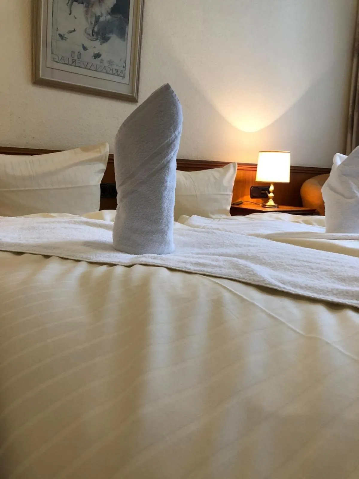 Bed in Hotel Kaiserhof