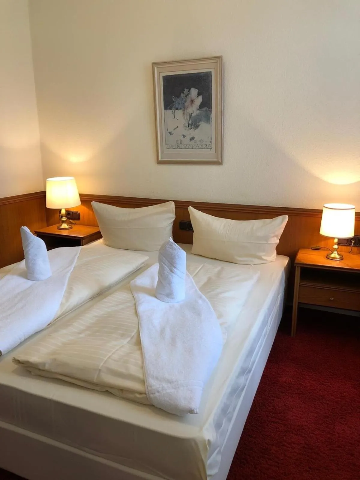 Bed in Hotel Kaiserhof