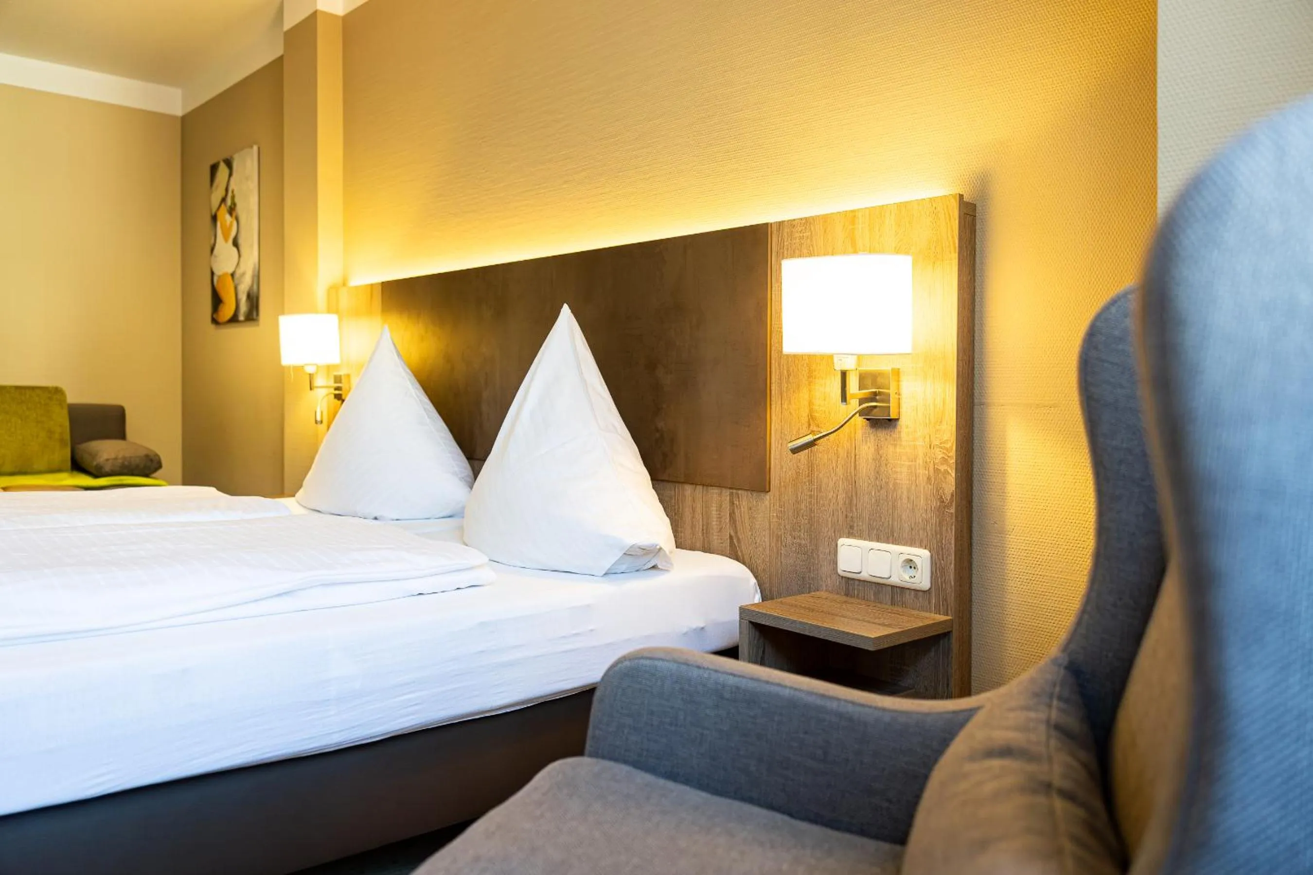 Bedroom, Bed in Hotel Aulmann