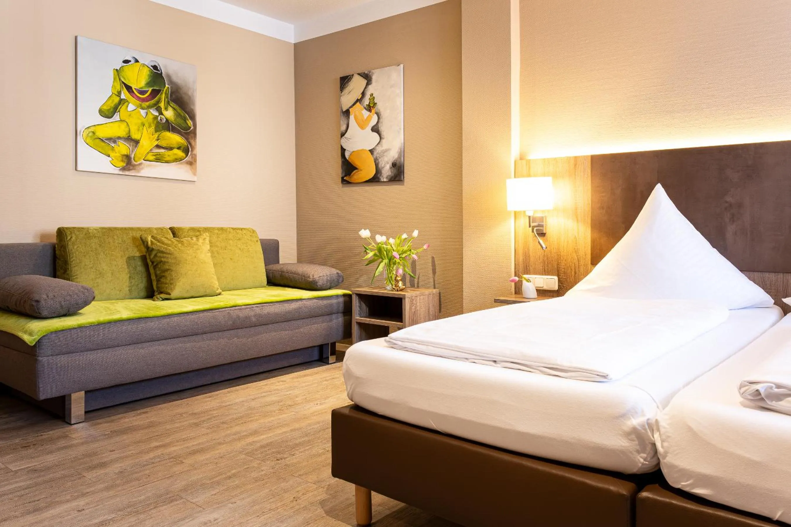 Bedroom, Bed in Hotel Aulmann