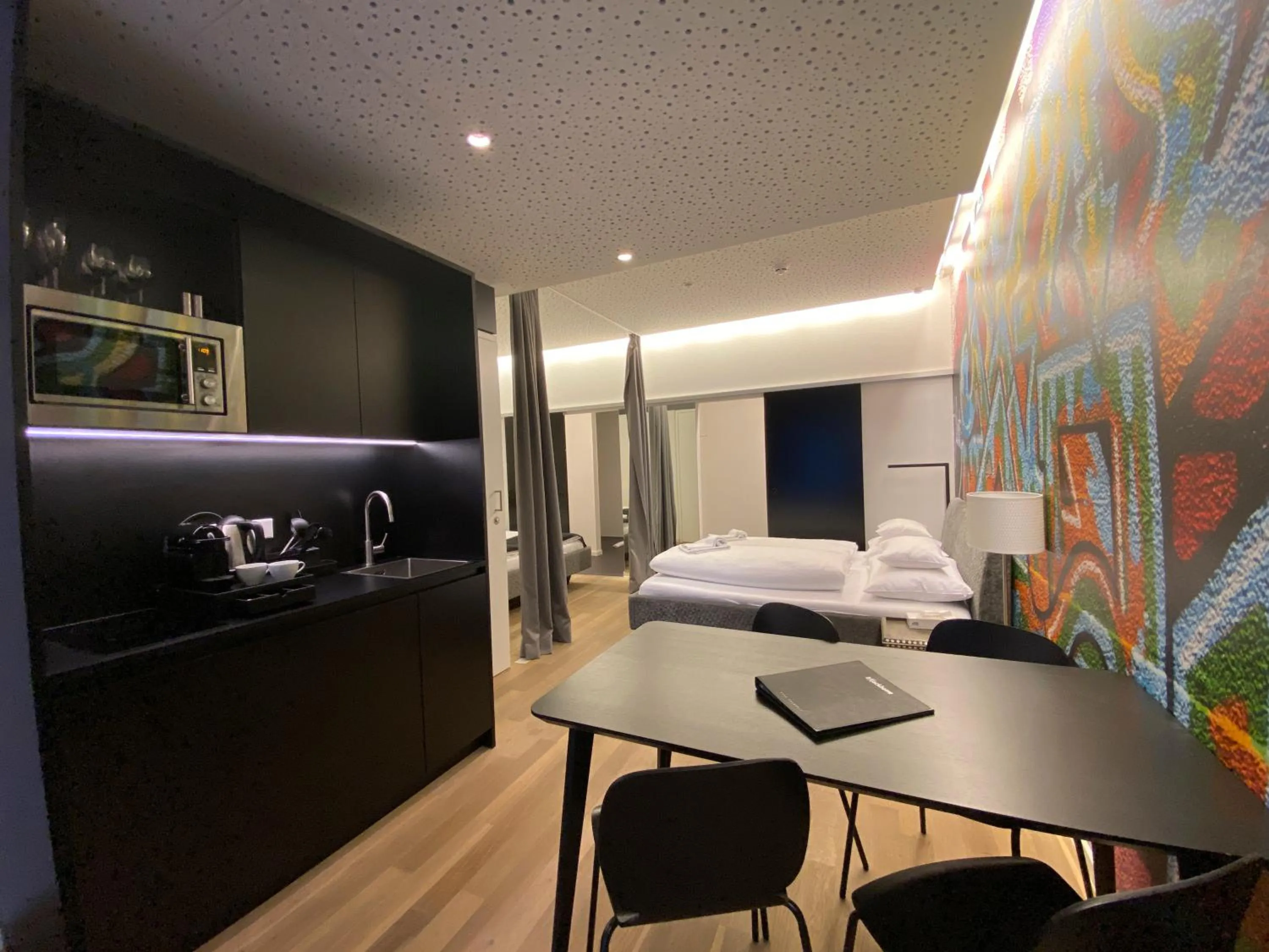 Living room, Bed in Blackhome Graz I contactless check-in