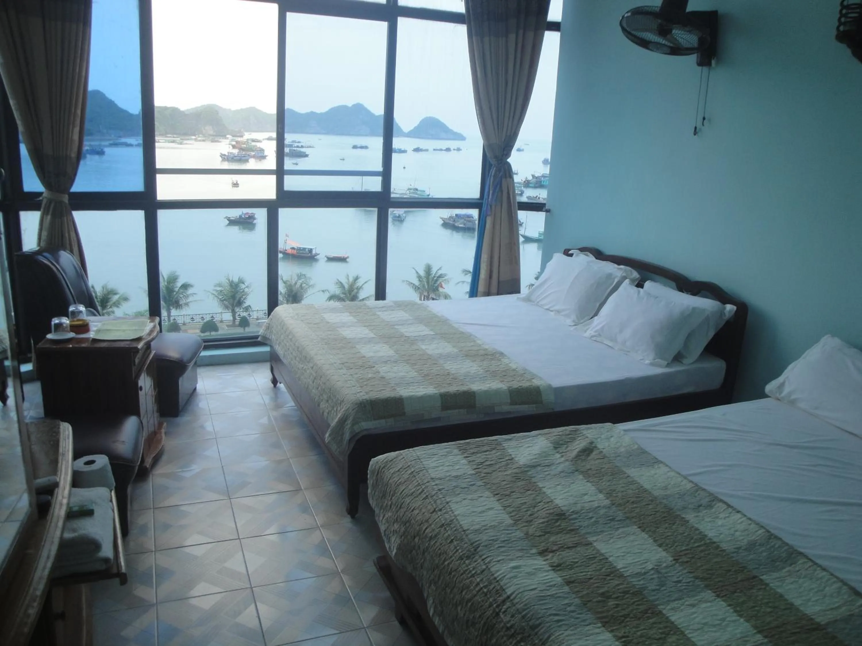 View (from property/room), Bed in Phuong Mai Family Hotel