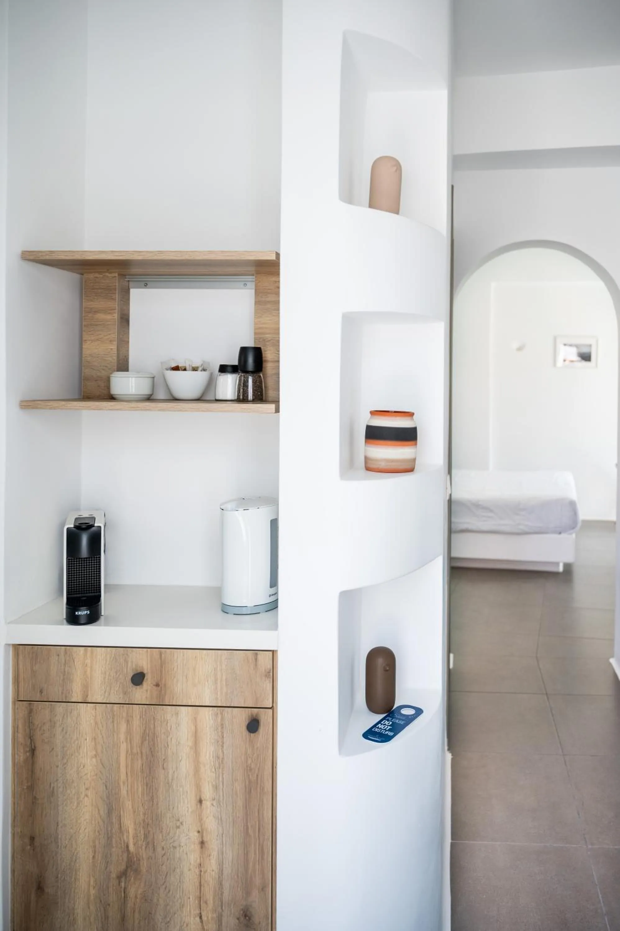 kitchen in Amphitrite Suites Santorini