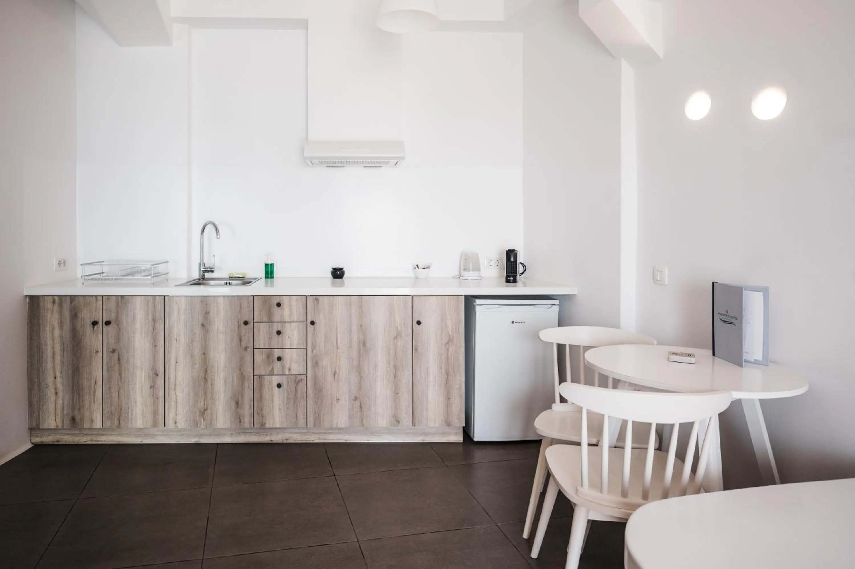 kitchen in Amphitrite Suites Santorini