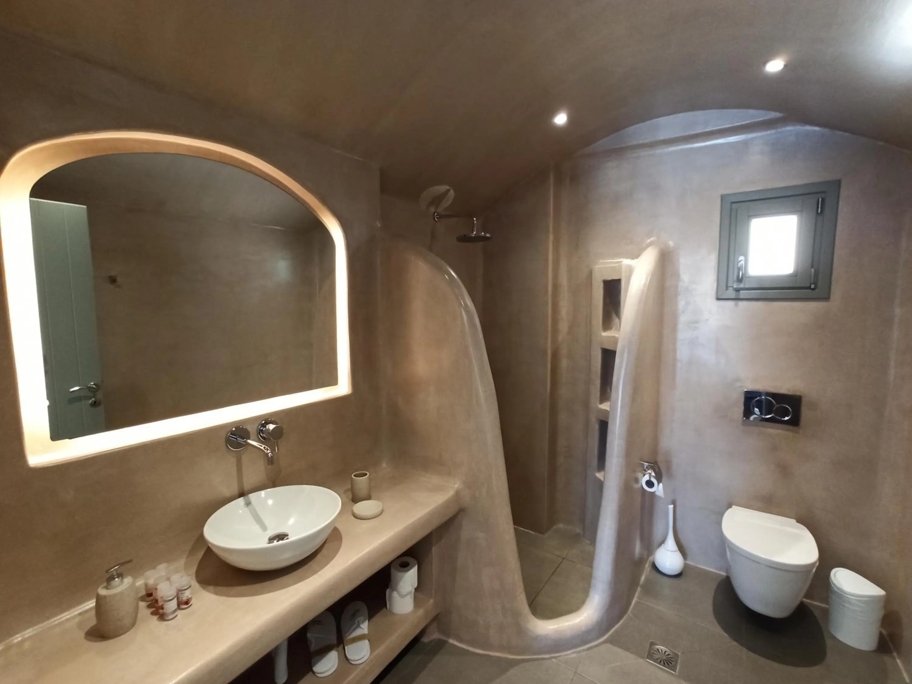 Bathroom in Amphitrite Suites Santorini