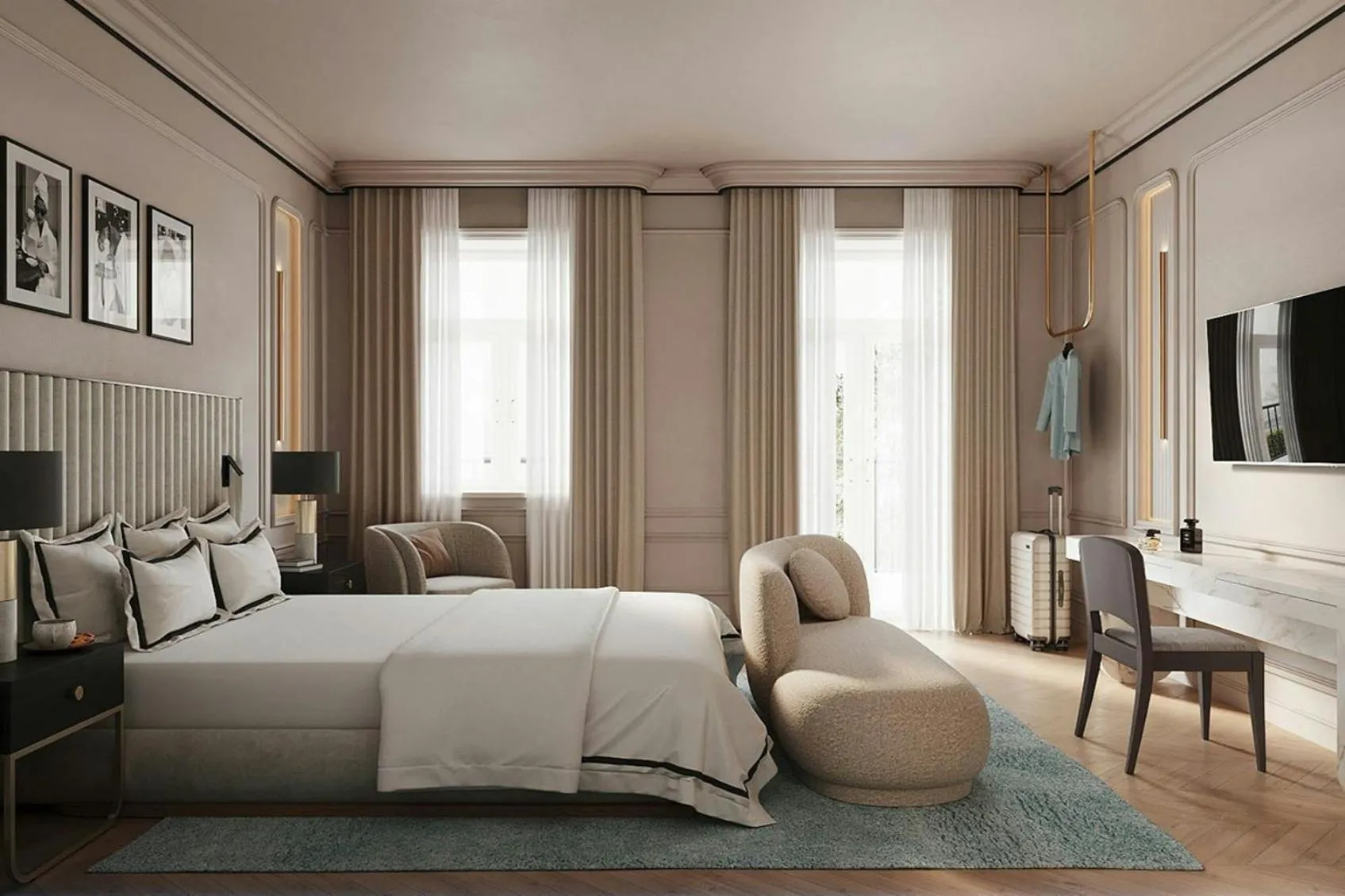 Photo of the whole room, Bed in Badischer Hof Baden-Baden - Leonardo Limited Edition