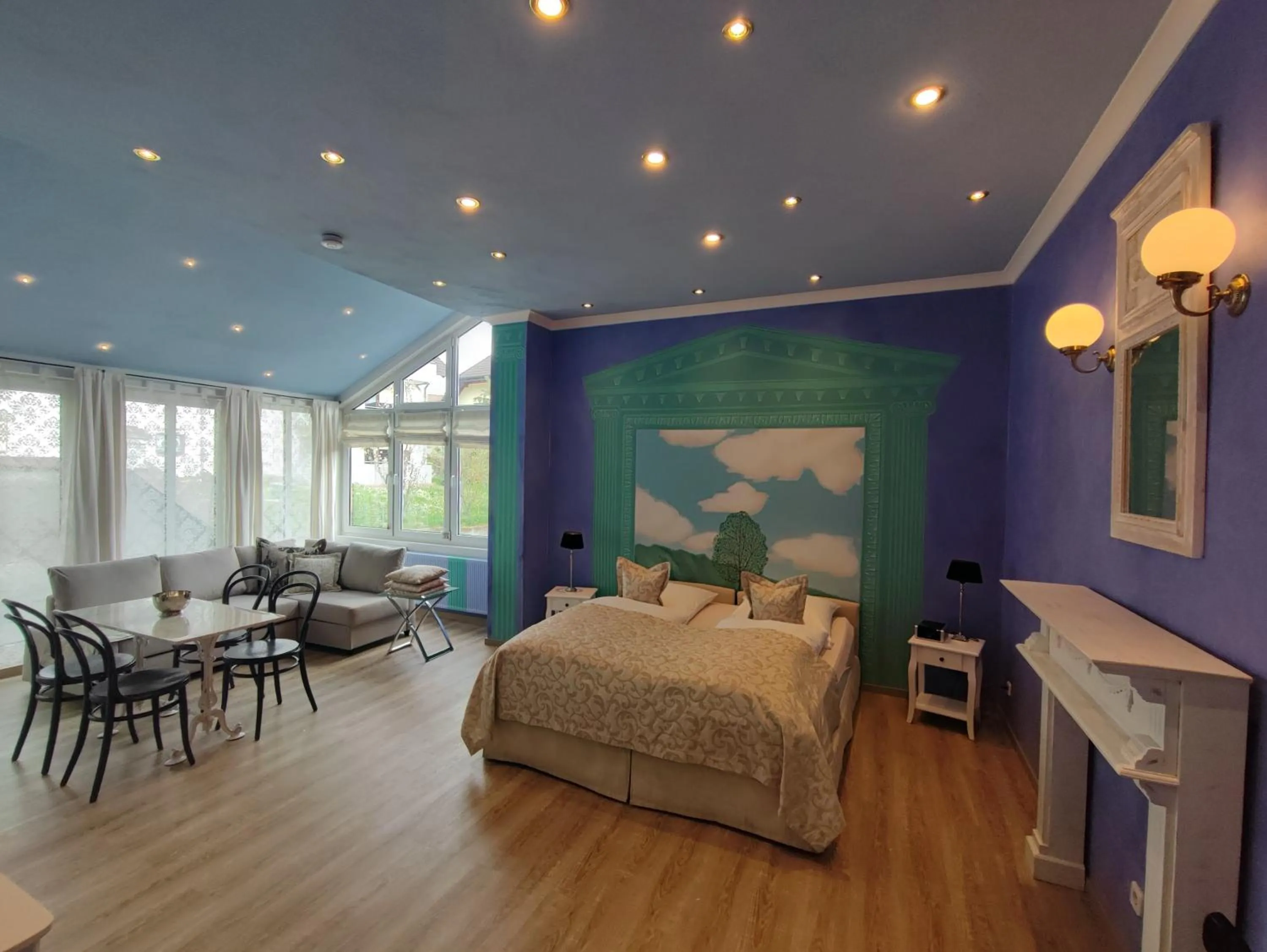 Bed in PARK VILLA zentral am Mittelrhein Zimmer&Apartments Self check in Aparthotel