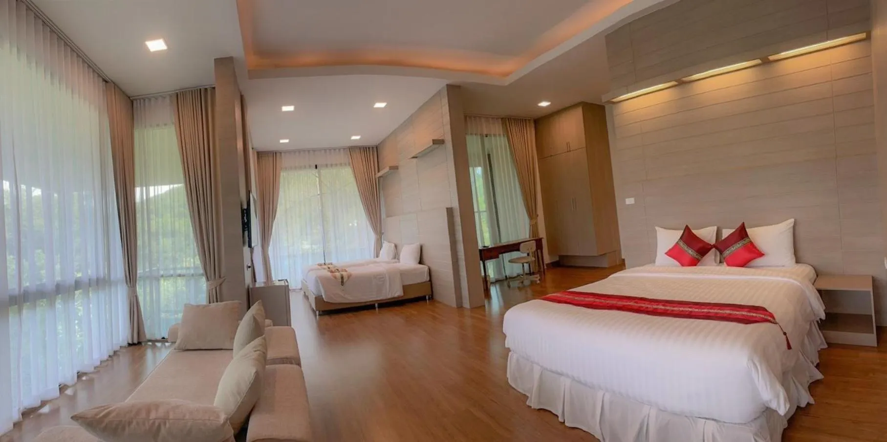 Bed in Treescape Resort Chiangmai