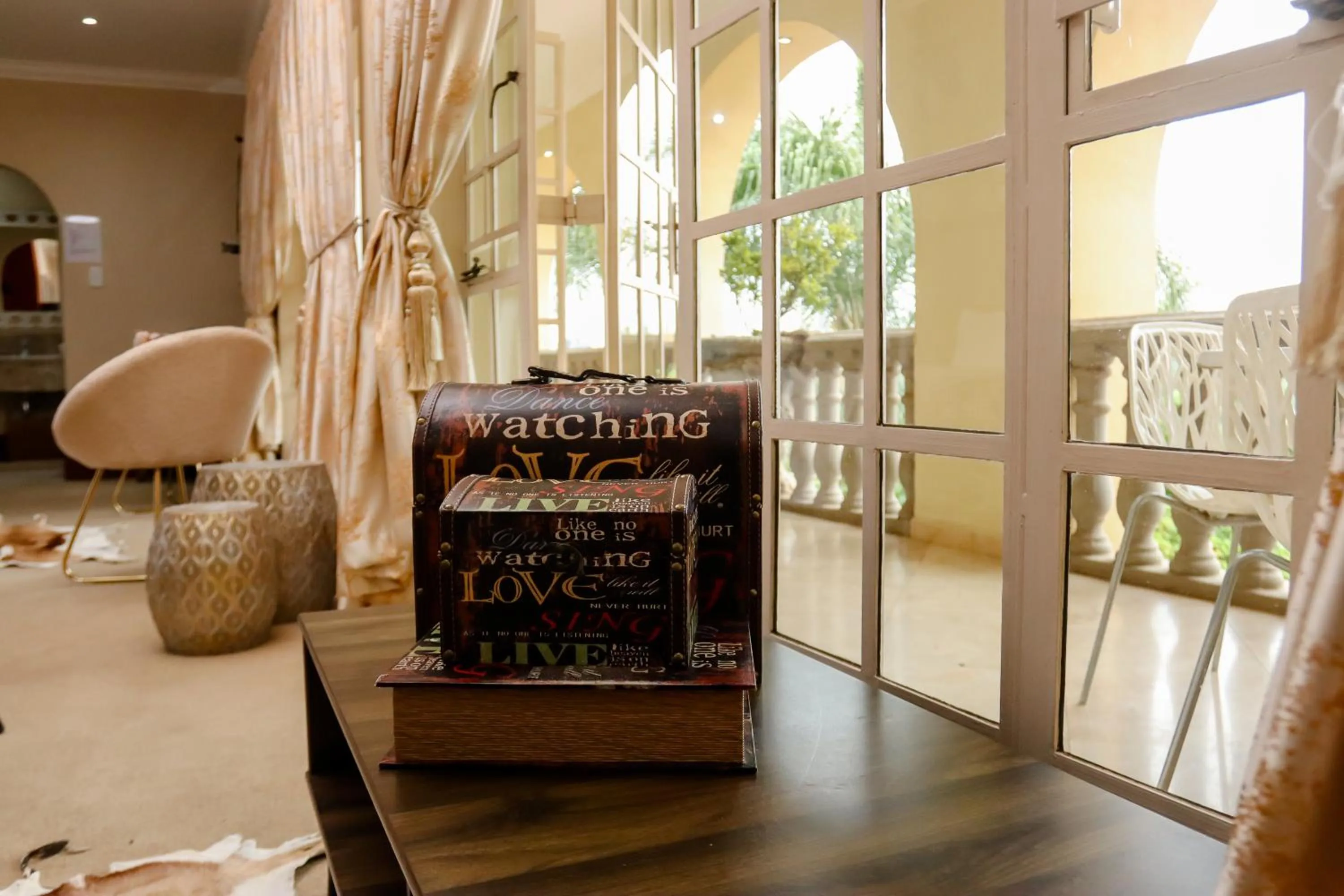 Seating area in TDM's Boutique Guest House