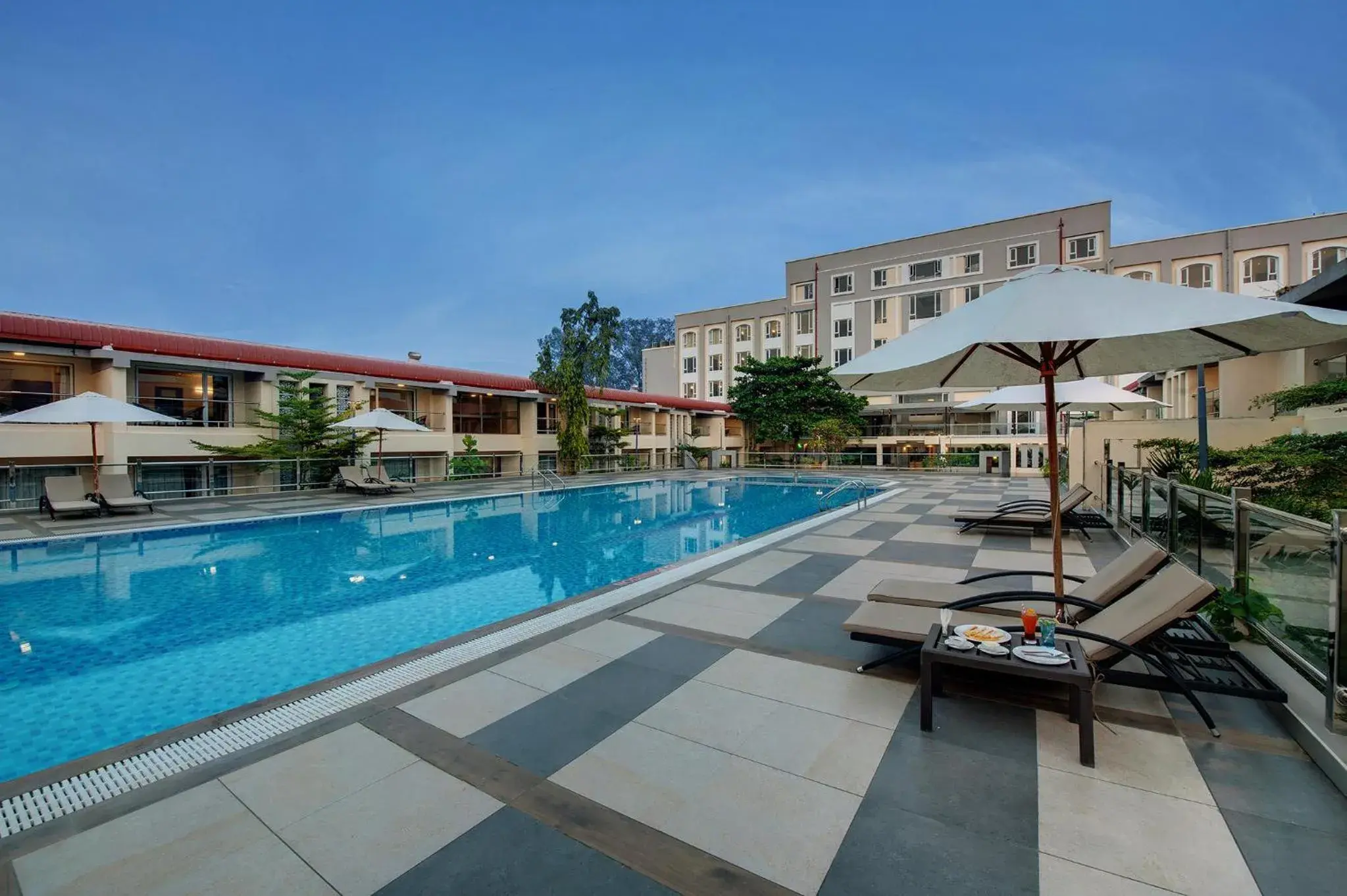 Swimming pool in The Fern Sardar Sarovar Resort Kevadia, Gujarat Swimming pool in The Fern Sardar Sarovar Resort Kevadia, Gujarat