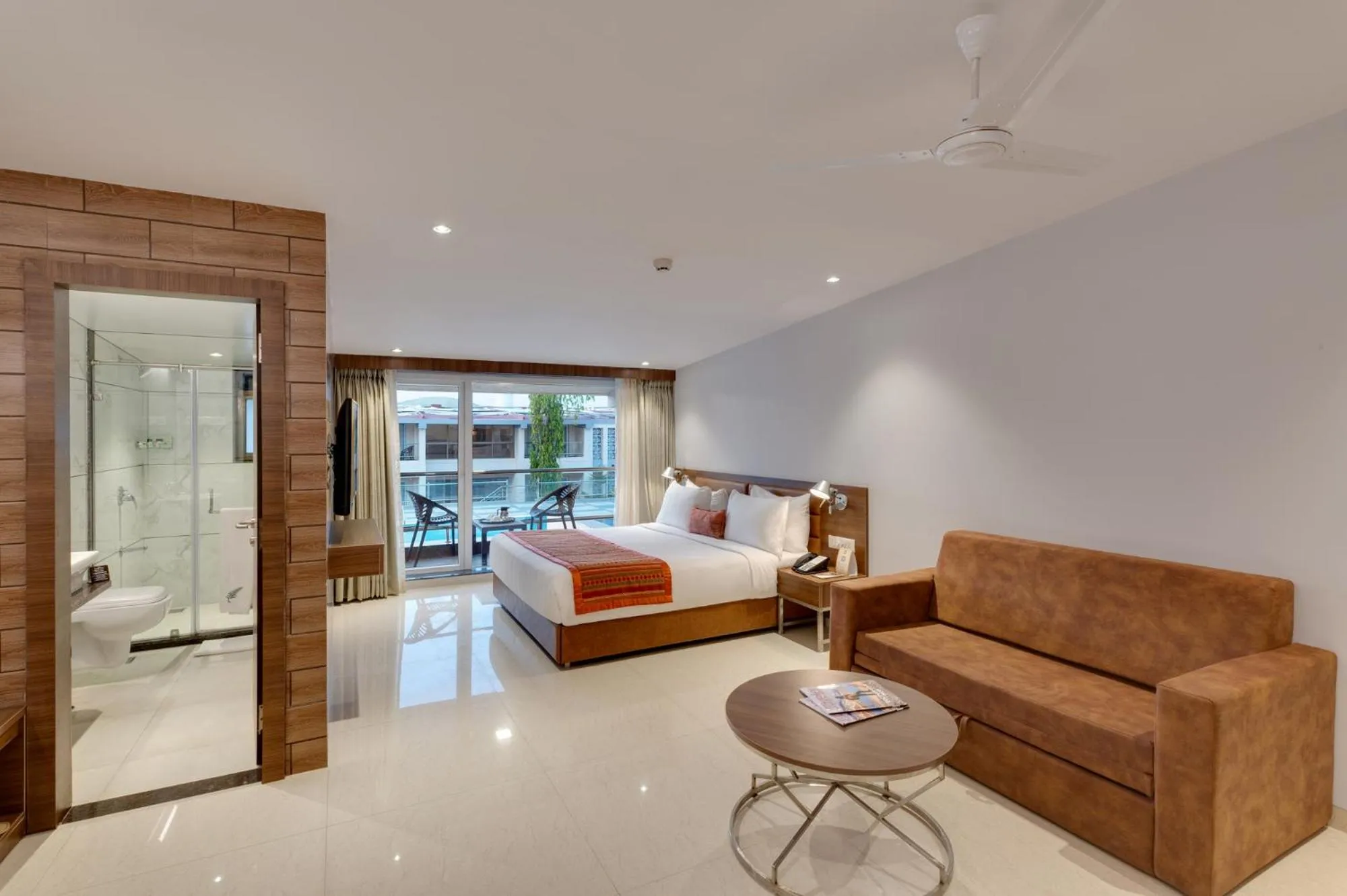 Seating area, Bed in The Fern Sardar Sarovar Resort Kevadia, Gujarat