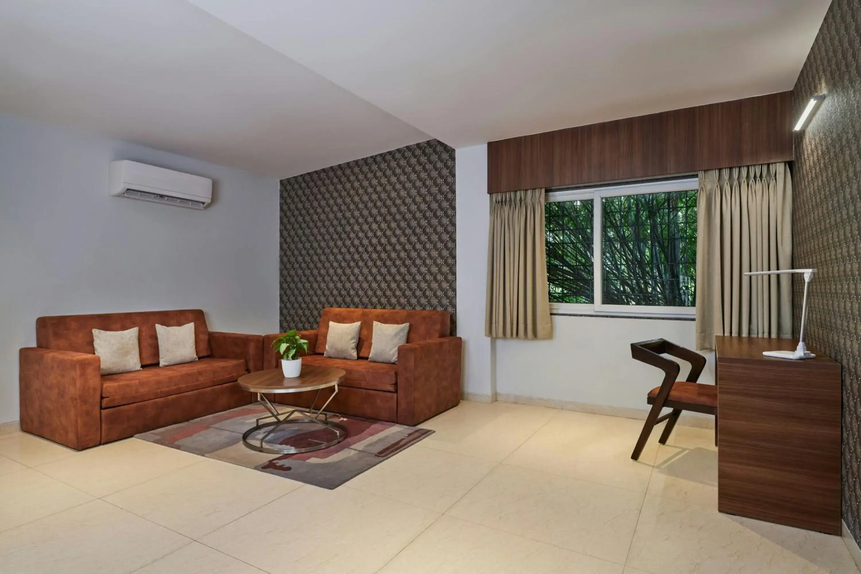 Hazel King Suite with Balcony and No View in The Fern Sardar Sarovar Resort Kevadia, Gujarat, Series by Marriott Hazel King Suite with Balcony and No View in The Fern Sardar Sarovar Resort Kevadia, Gujarat, Series by Marriott