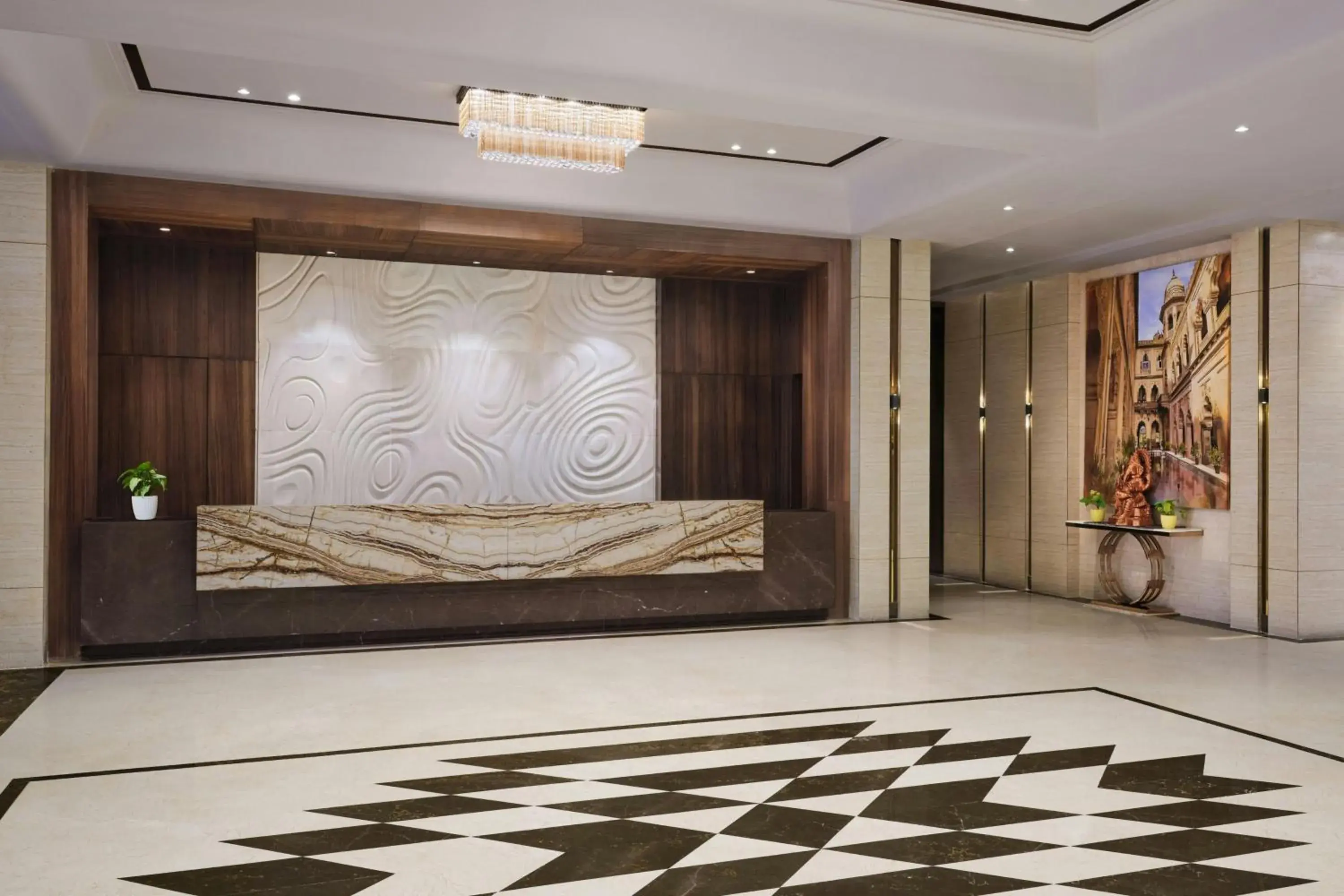 Lobby or reception, Bed in The Fern Sardar Sarovar Resort Kevadia, Gujarat, Series by Marriott Lobby or reception, Bed in The Fern Sardar Sarovar Resort Kevadia, Gujarat, Series by Marriott