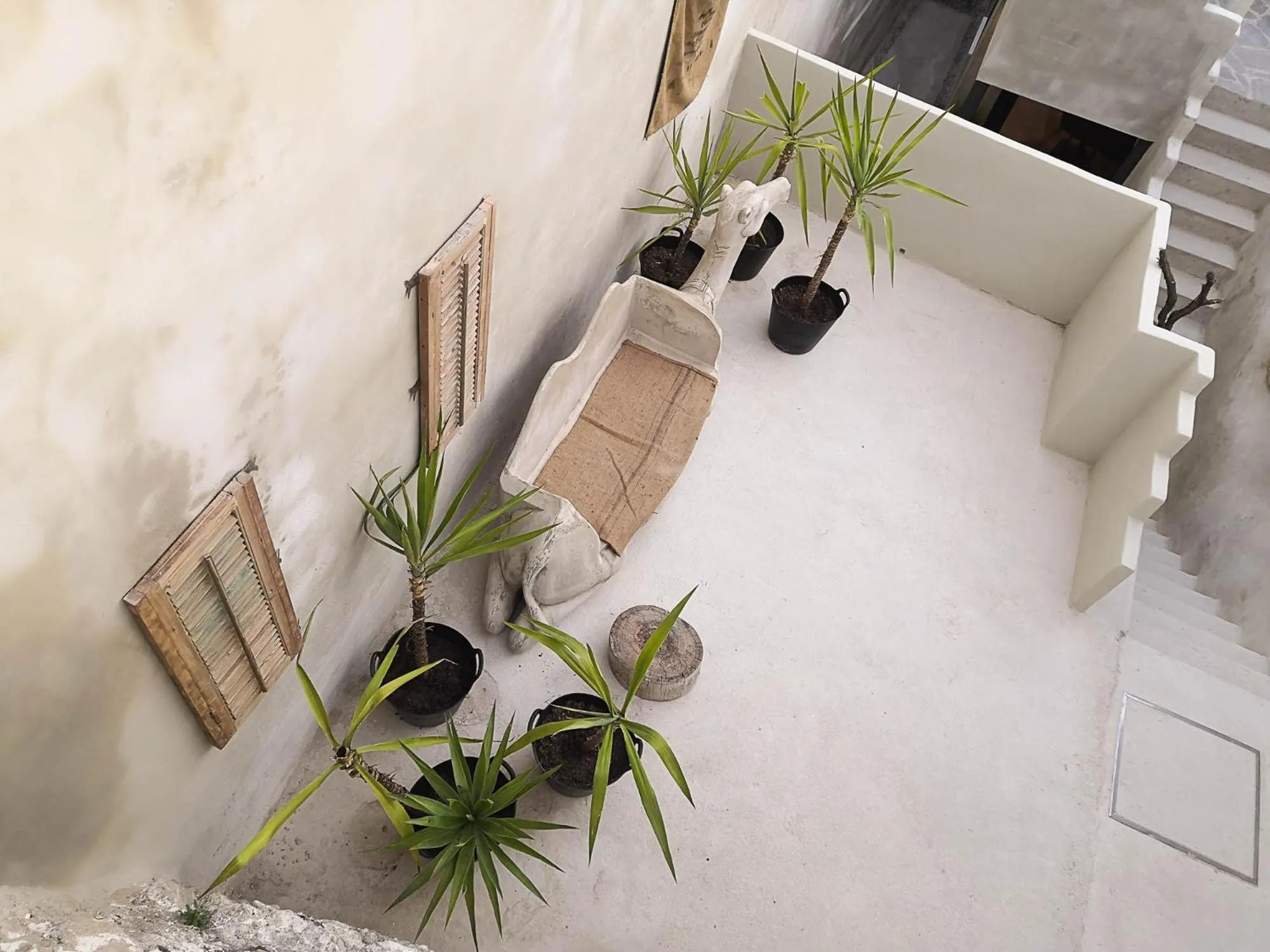 Patio in Ronda Center Apartments with Pool