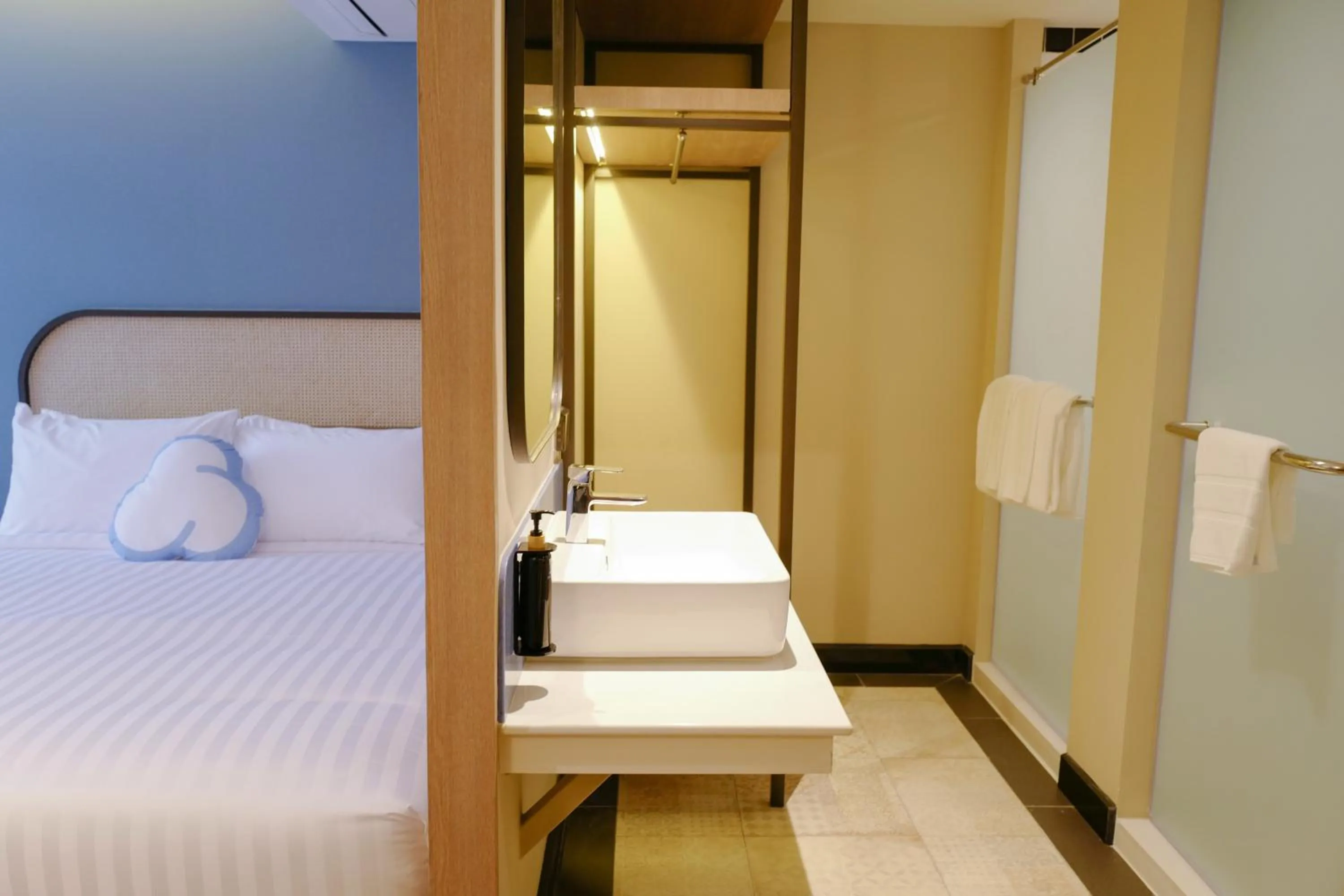 Bathroom, Bed in The Cotton Saladaeng Hotel