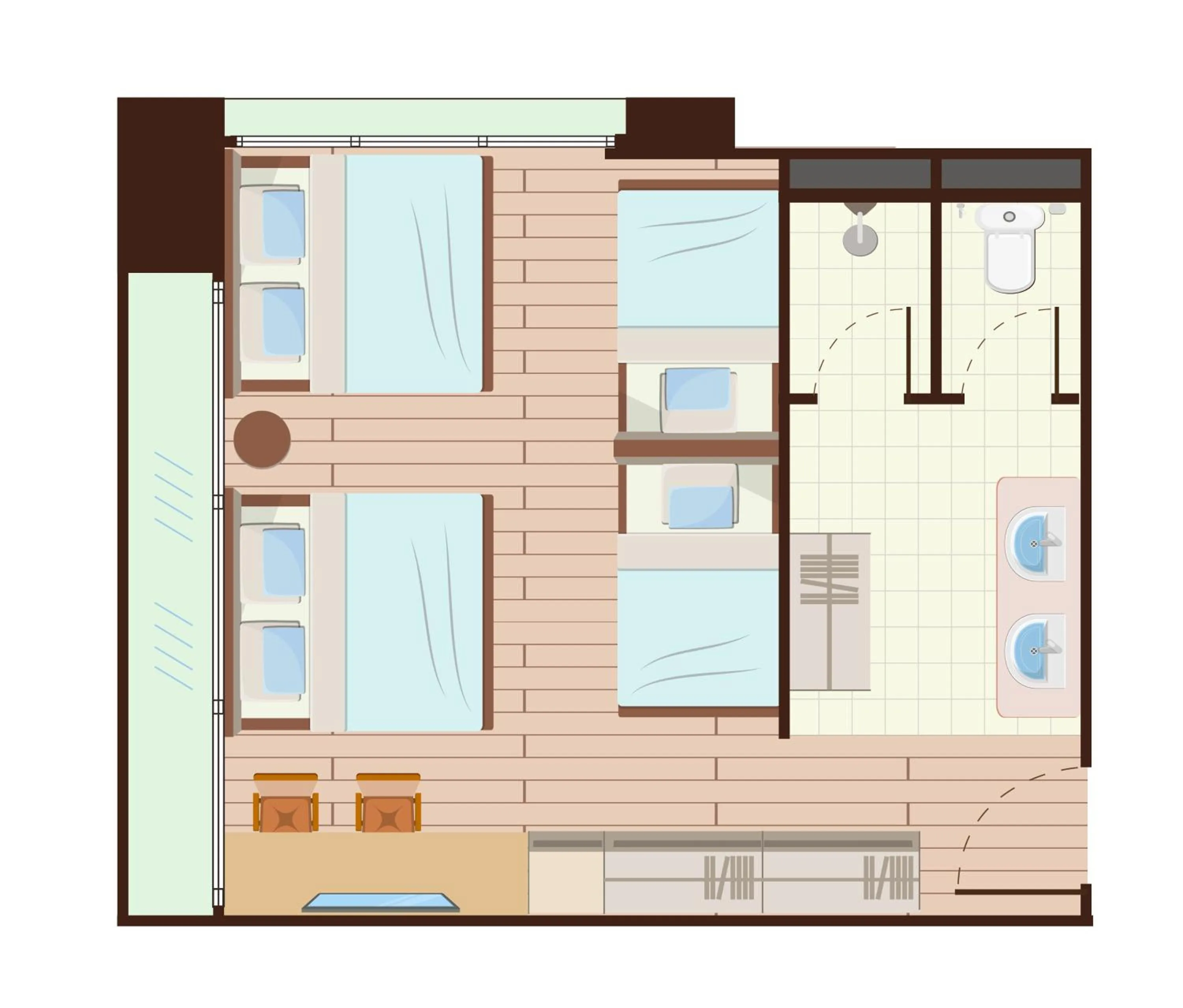 Photo of the whole room in The Cotton Saladaeng Hotel