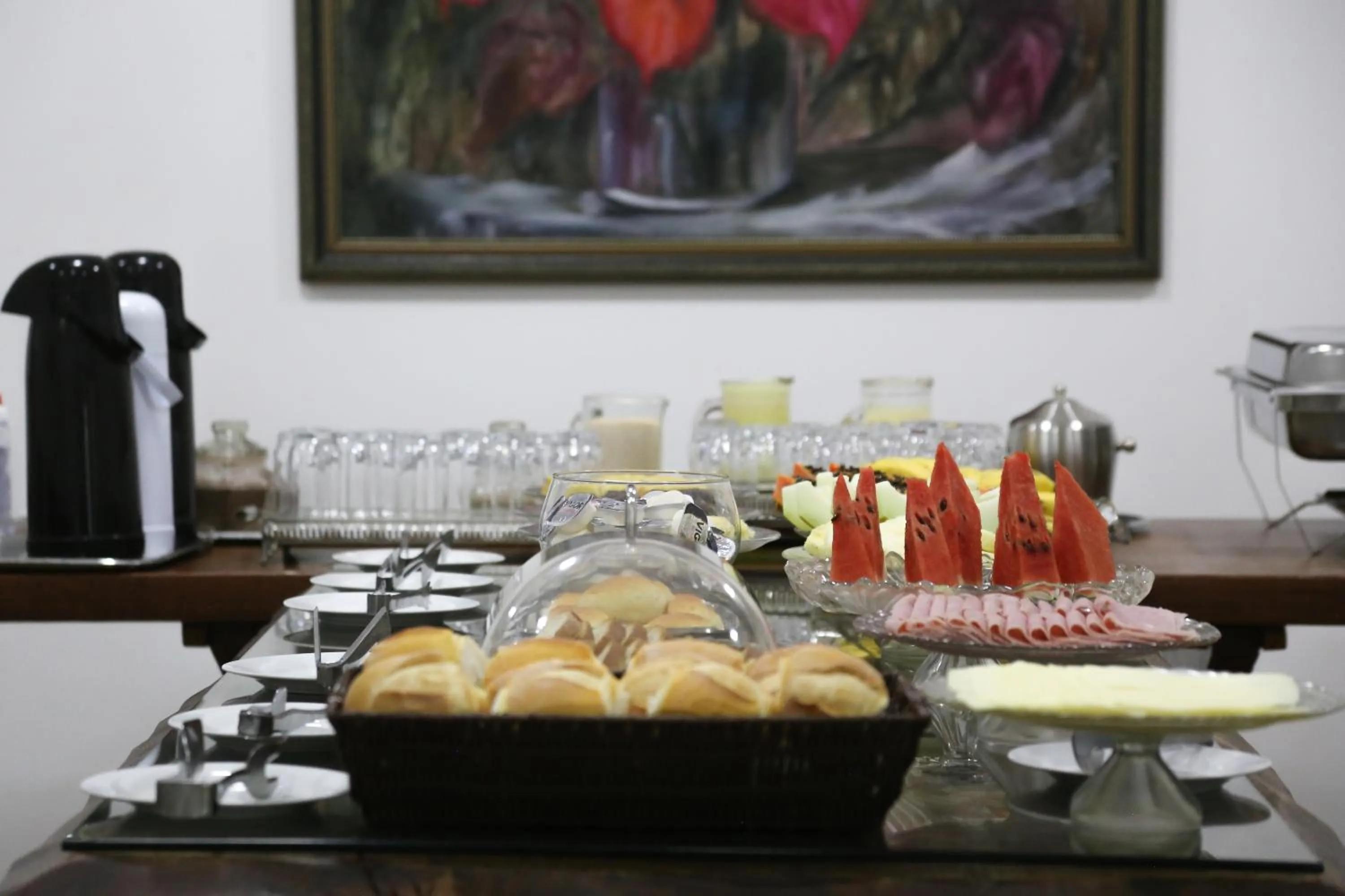 Continental breakfast in Pousada Água Eterna