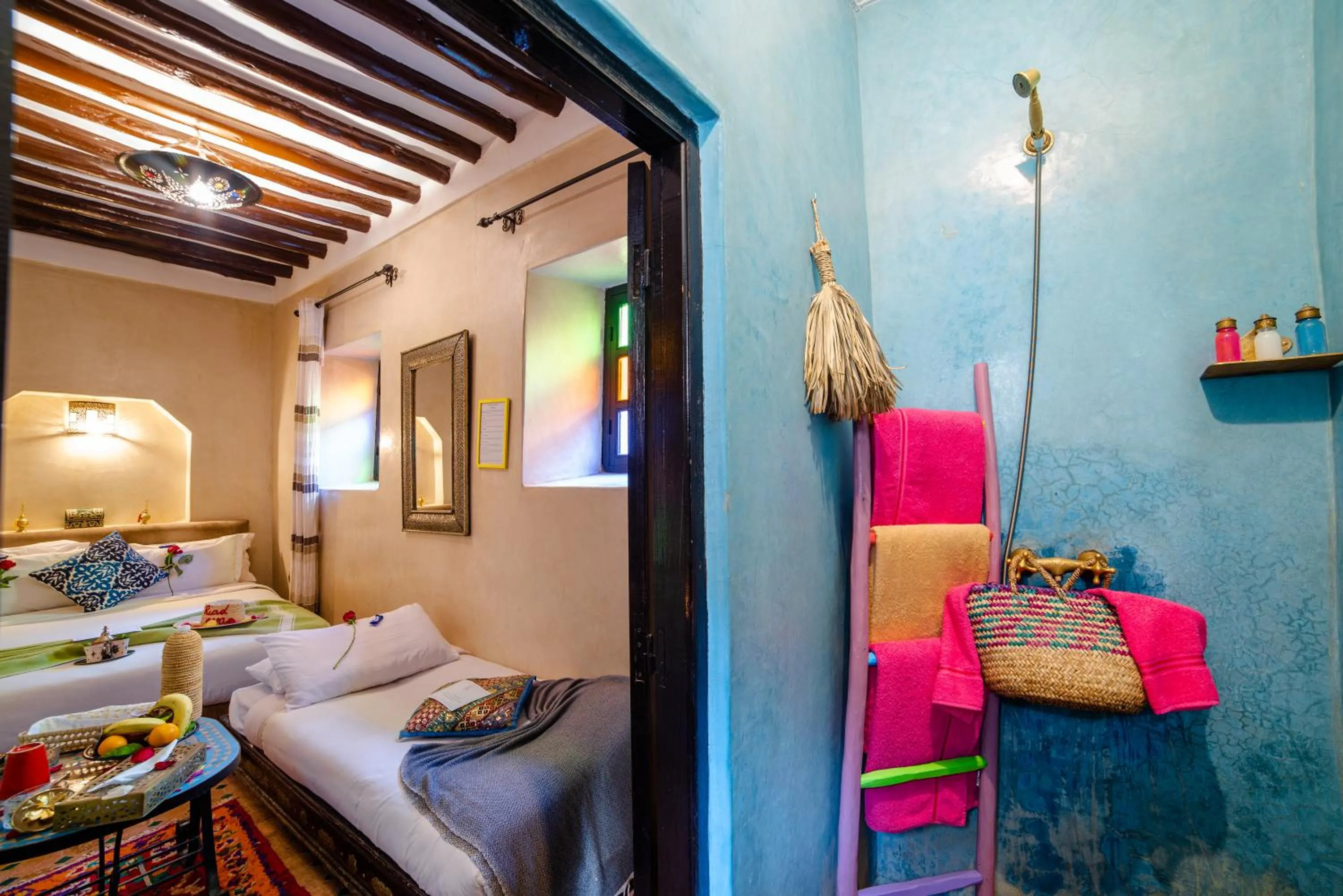 Bed in Riad Eva
