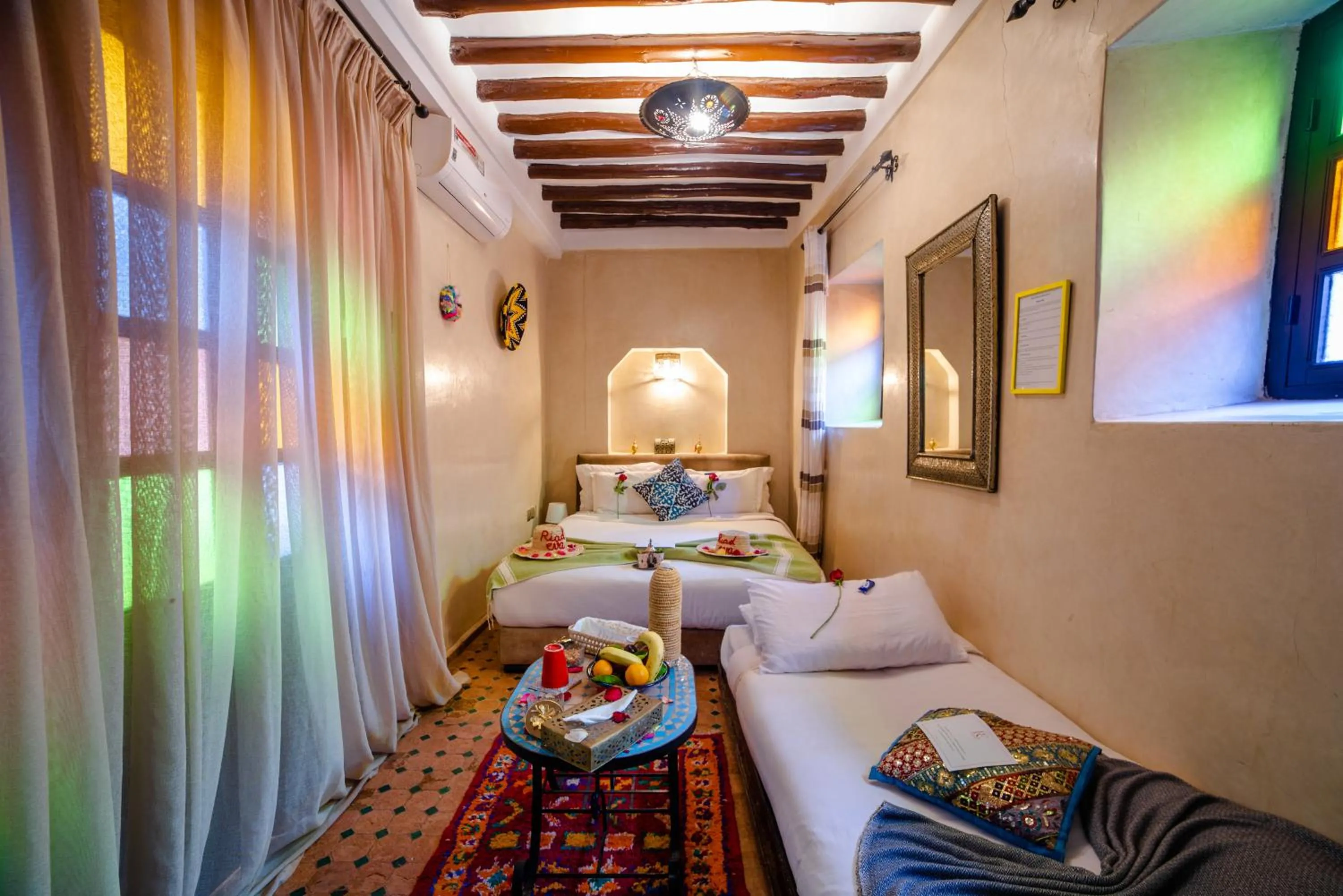 Bed in Riad Eva