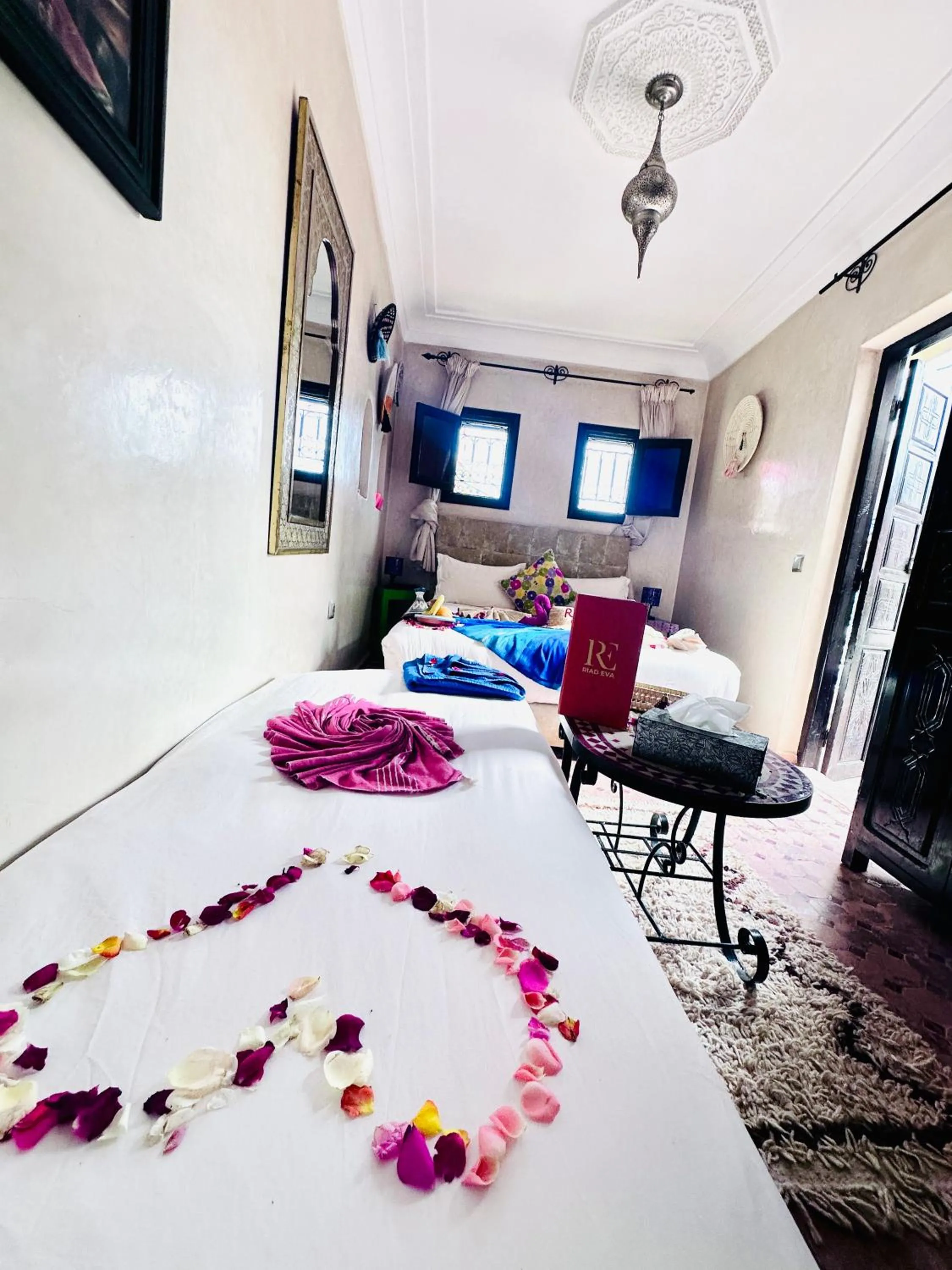 Bed in Riad Eva