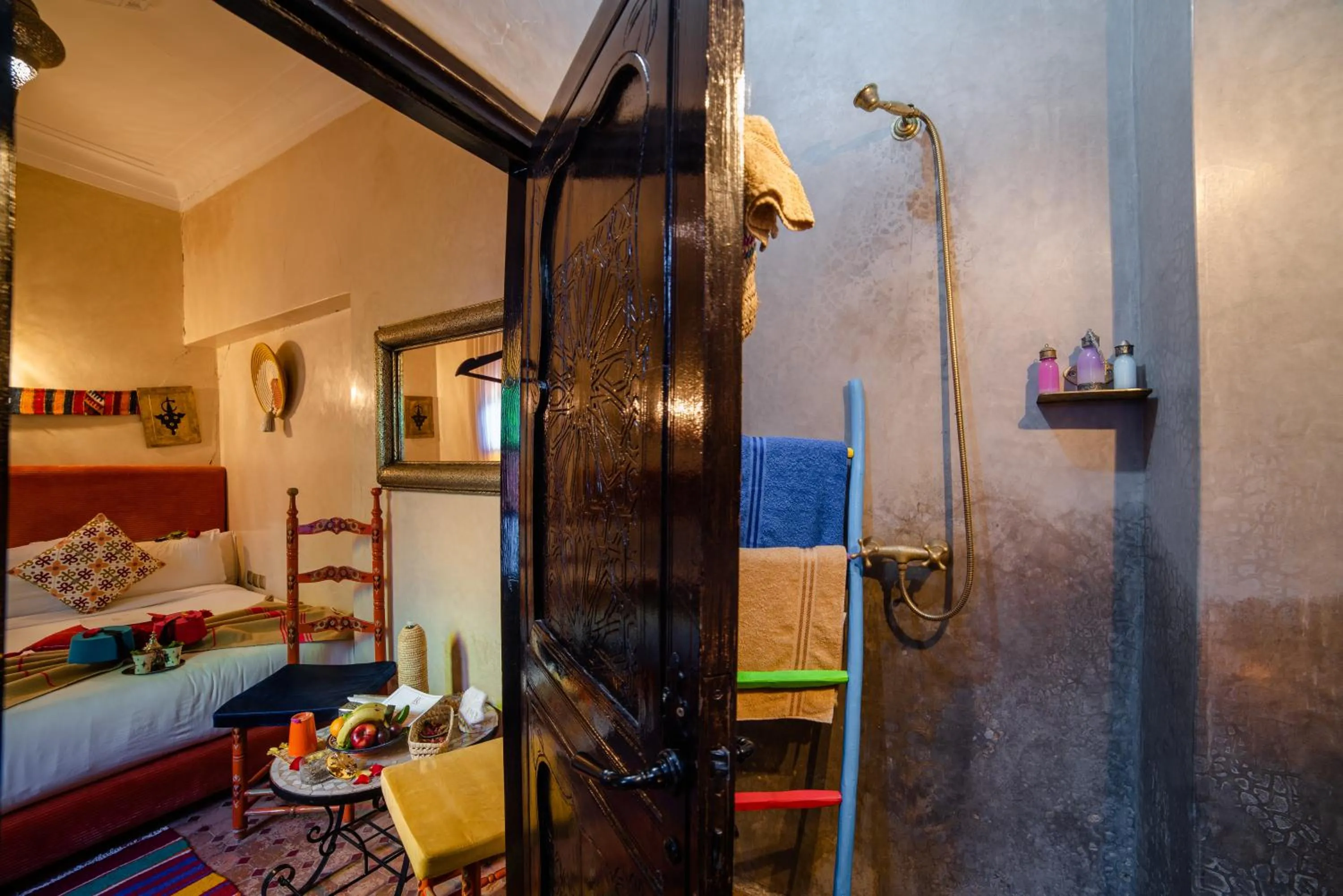 Bed in Riad Eva