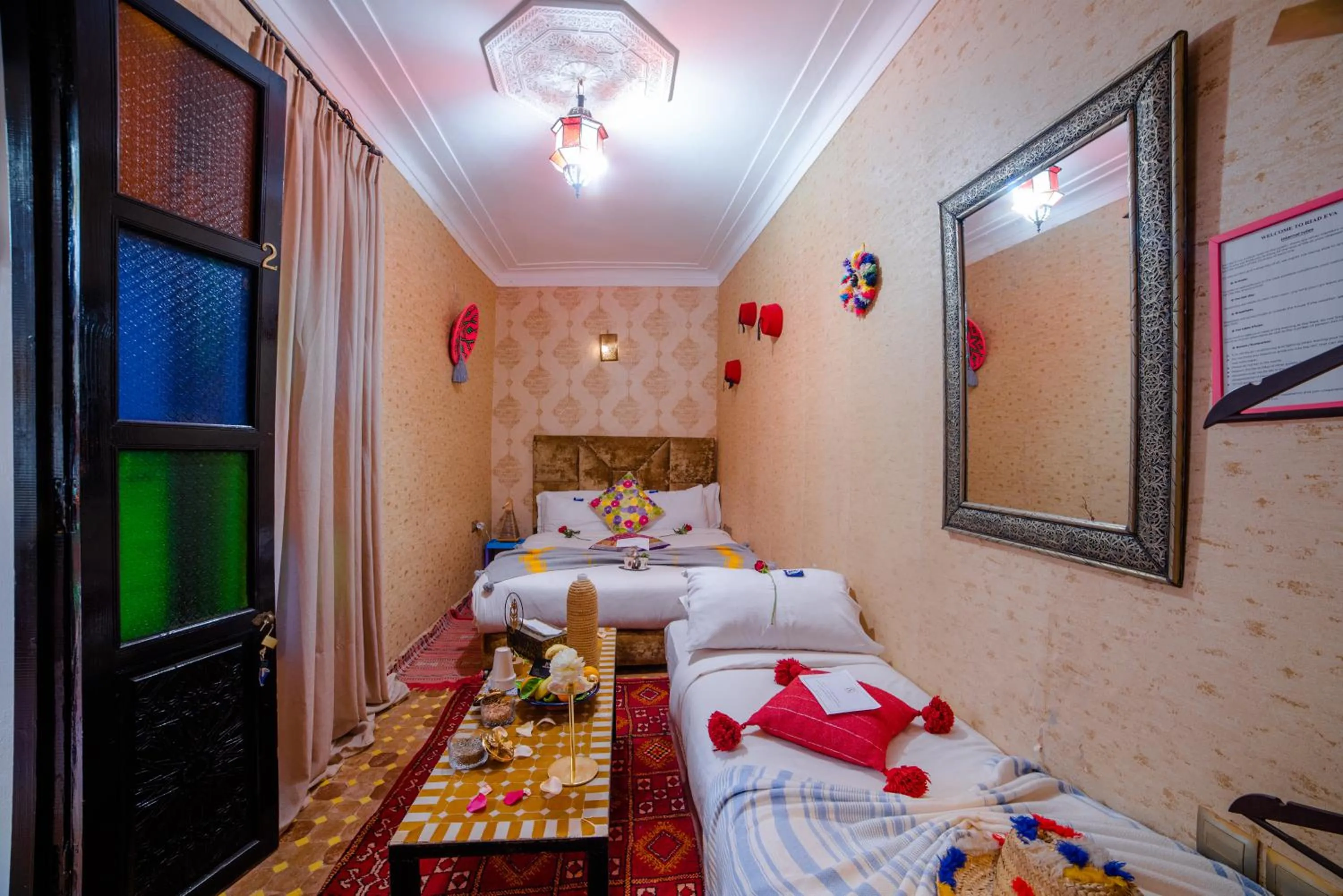 Bed in Riad Eva
