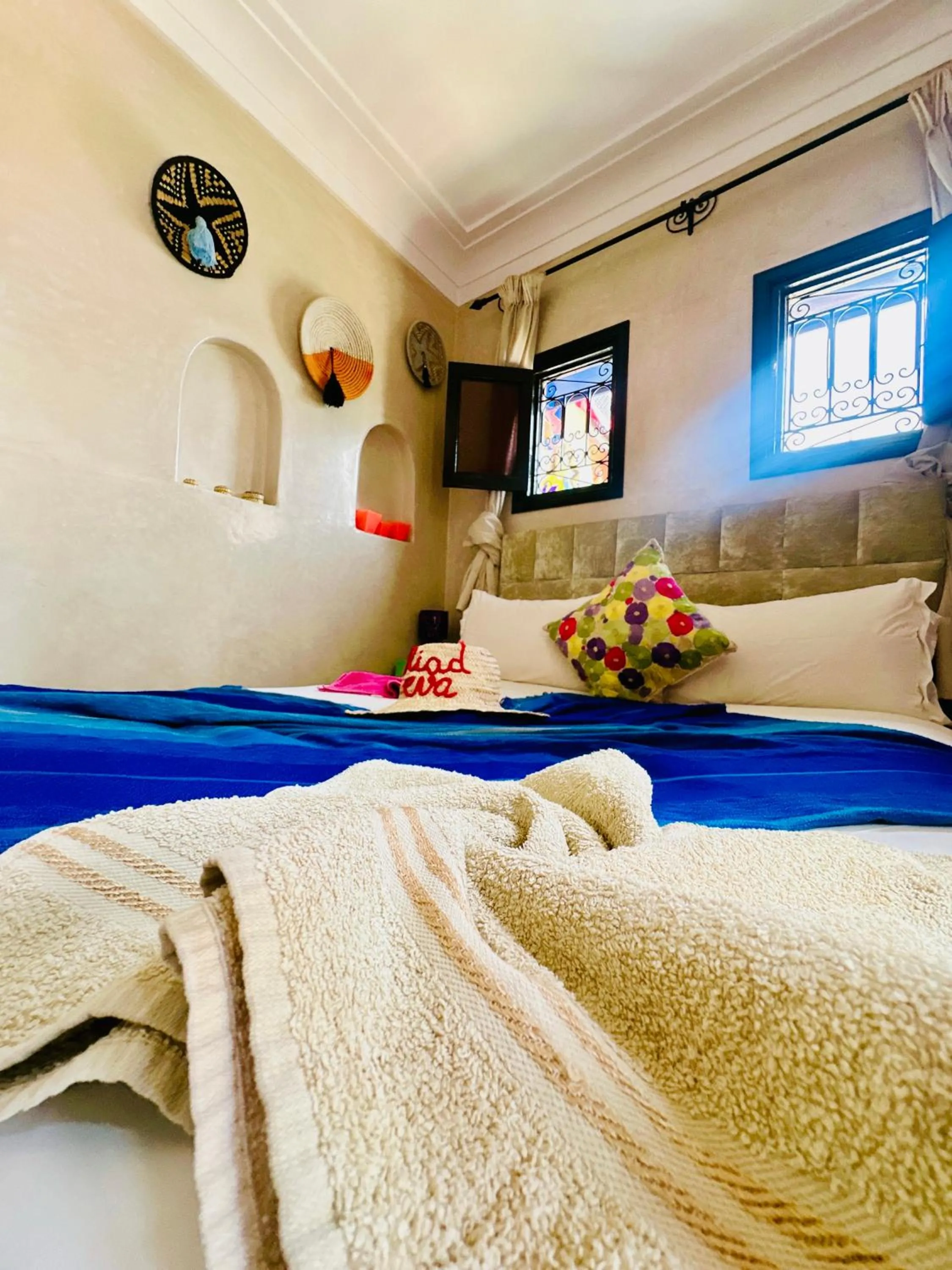 Bed in Riad Eva