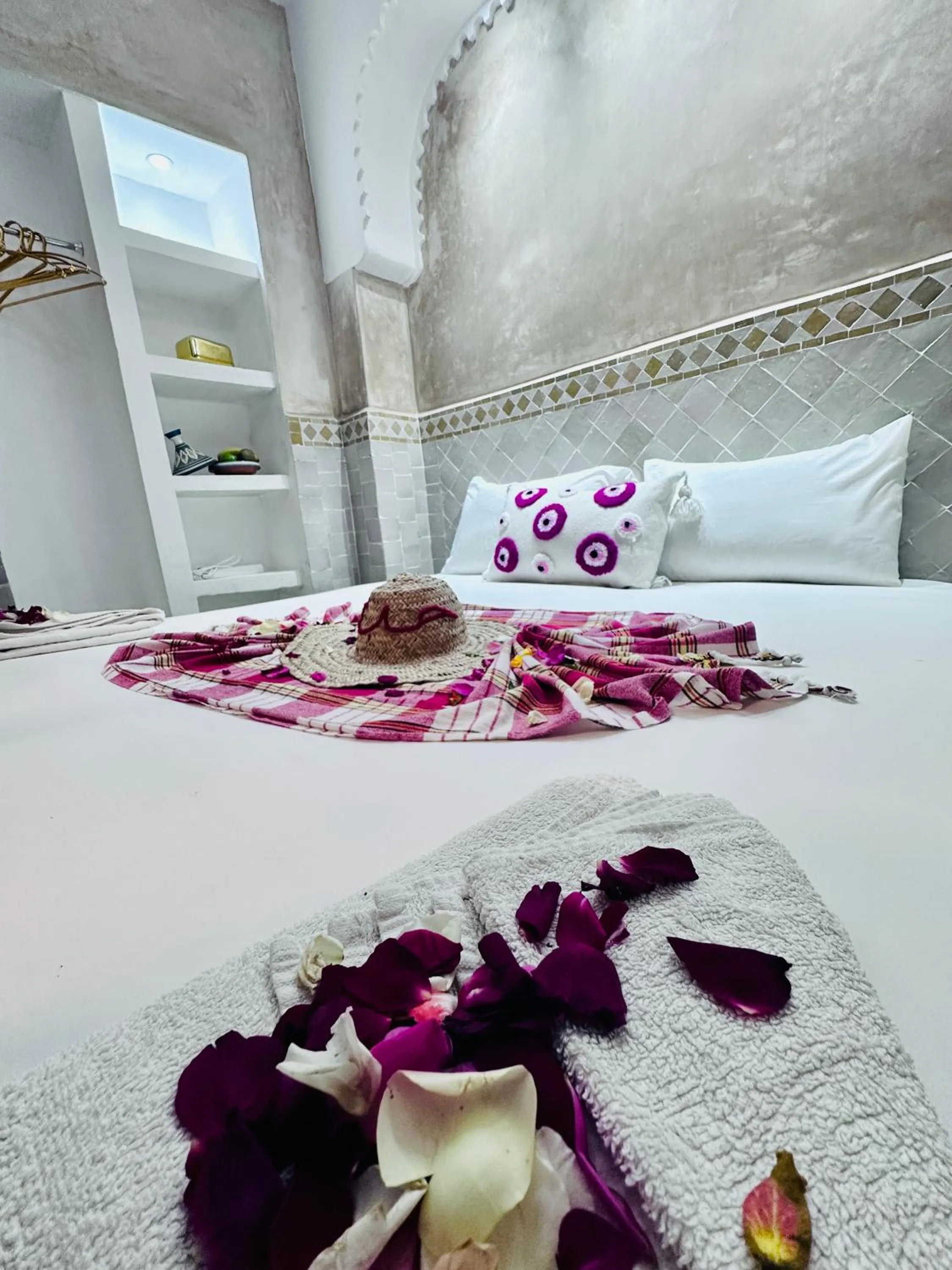 Bed in Riad Eva