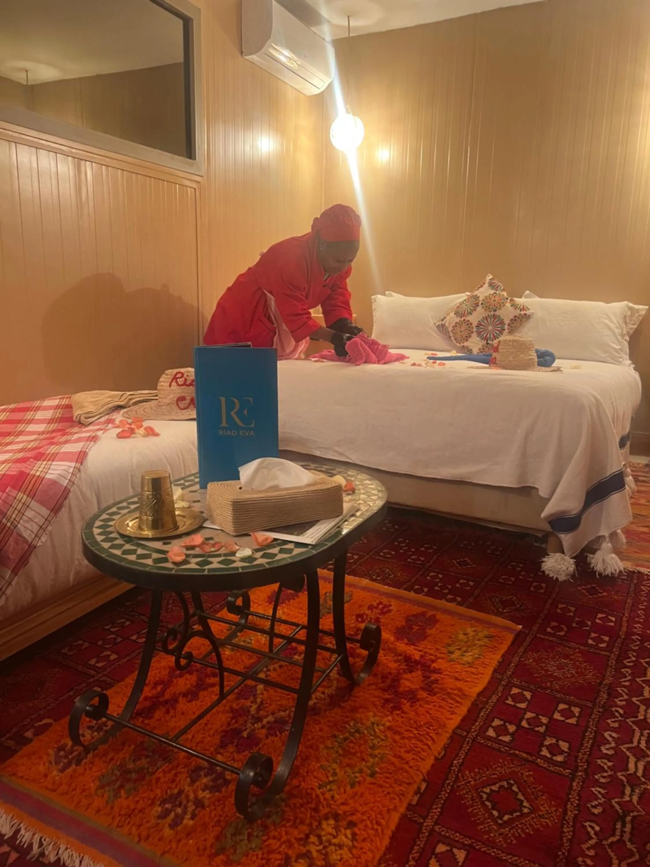 Bed in Riad Eva
