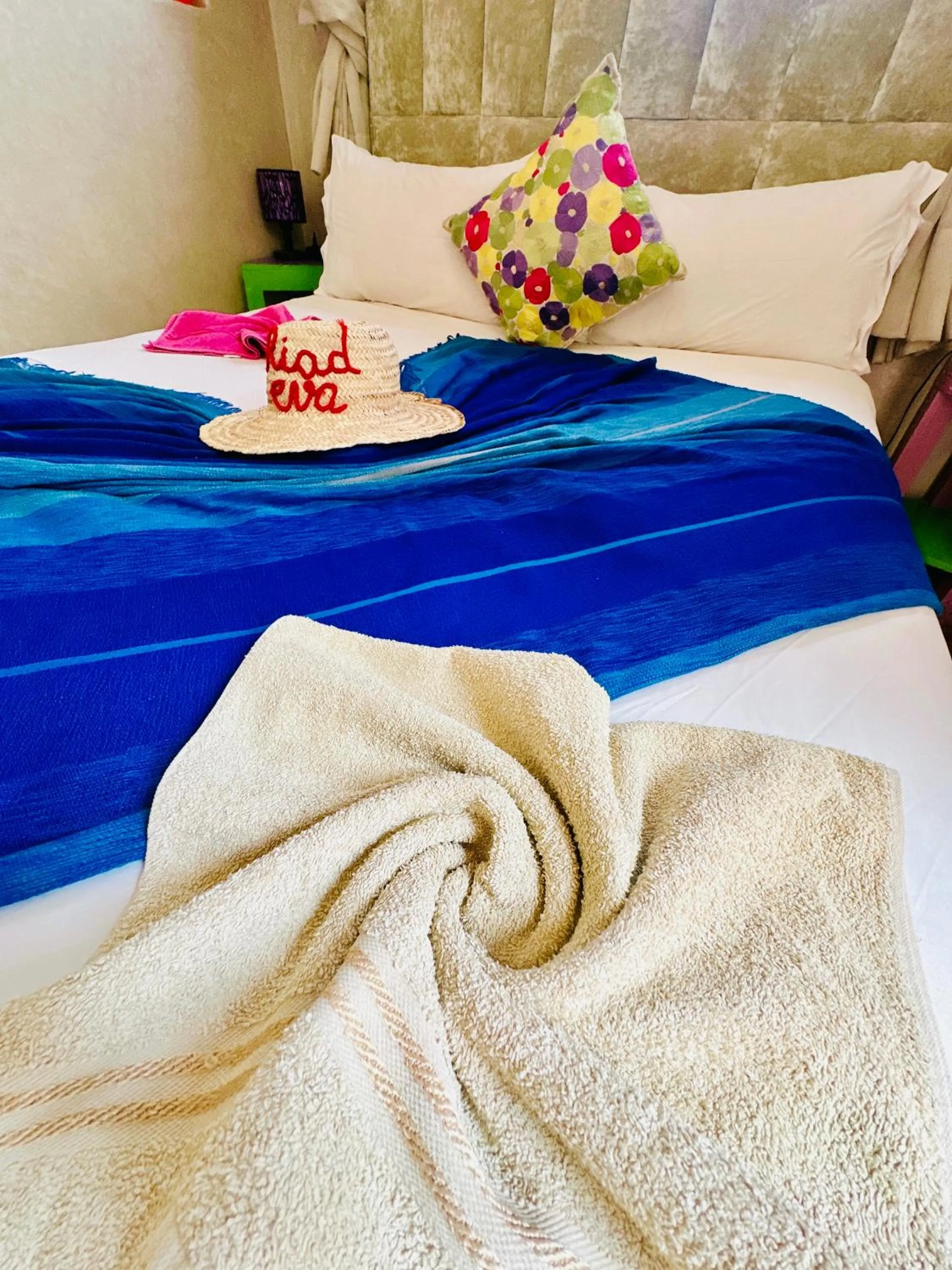 Bed in Riad Eva