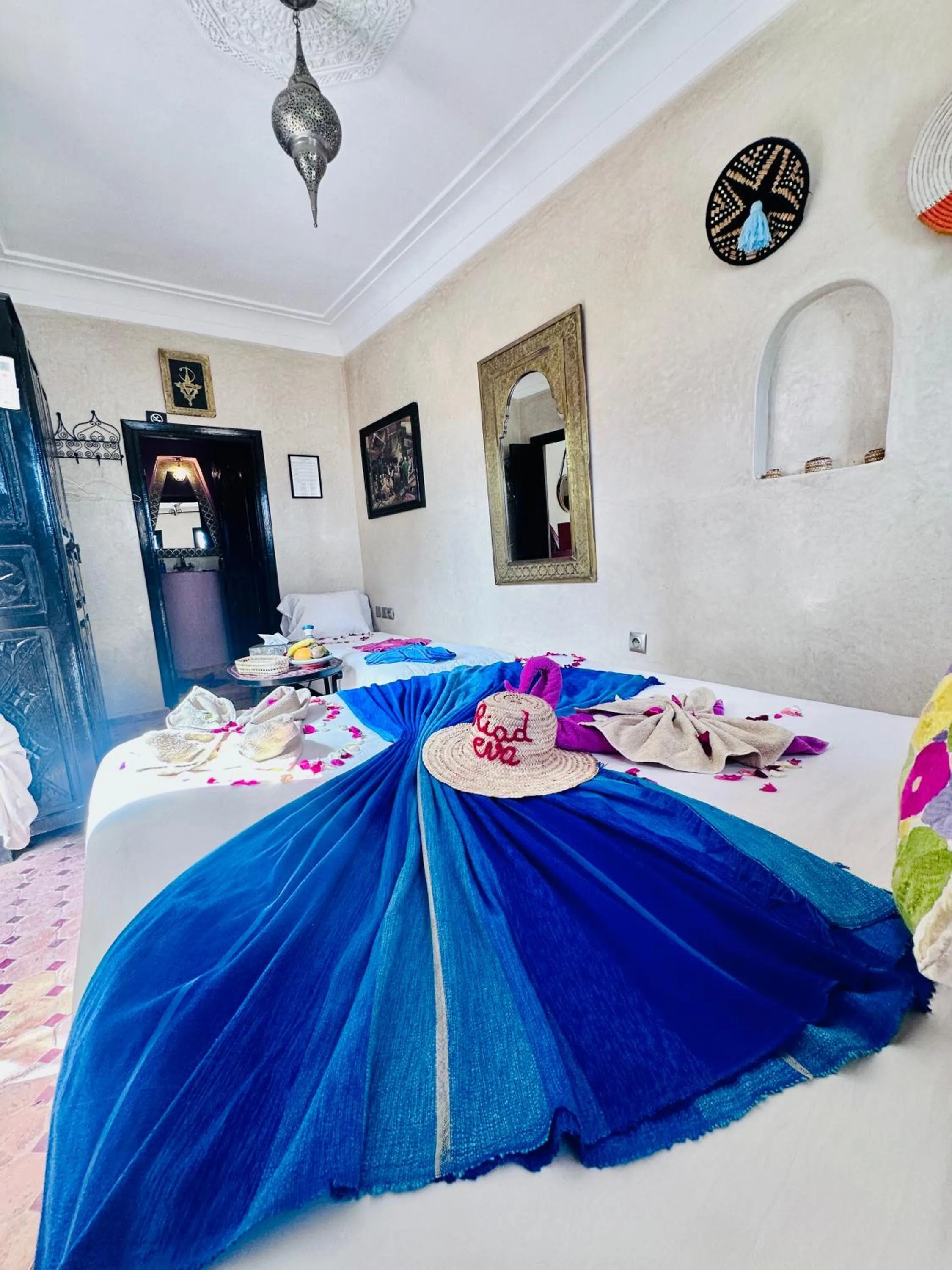 Bed in Riad Eva