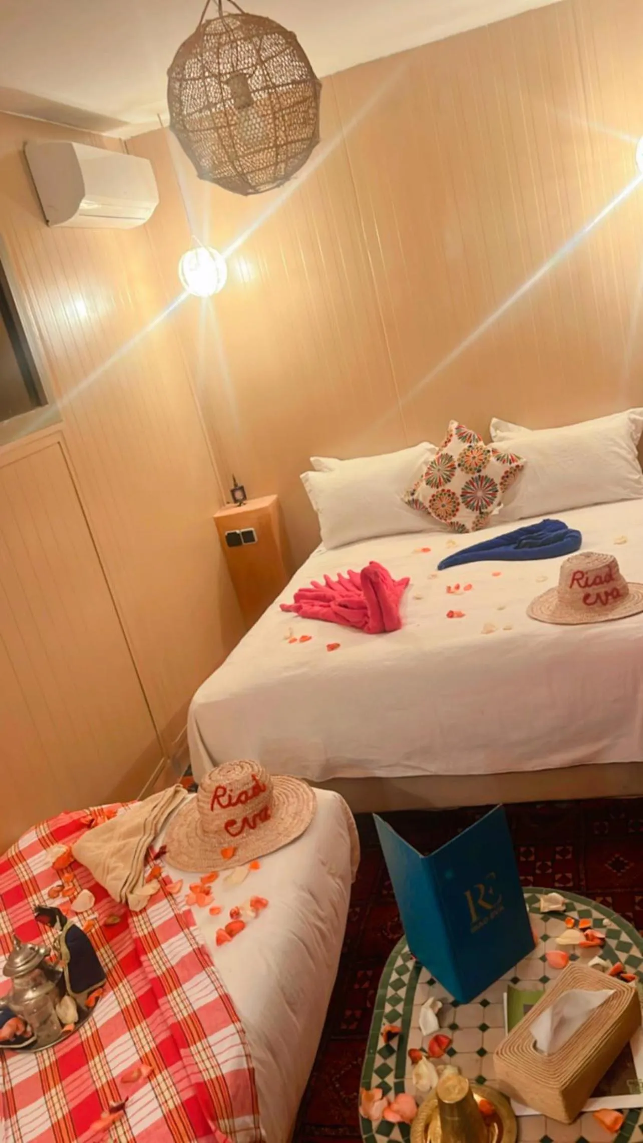 Bed in Riad Eva