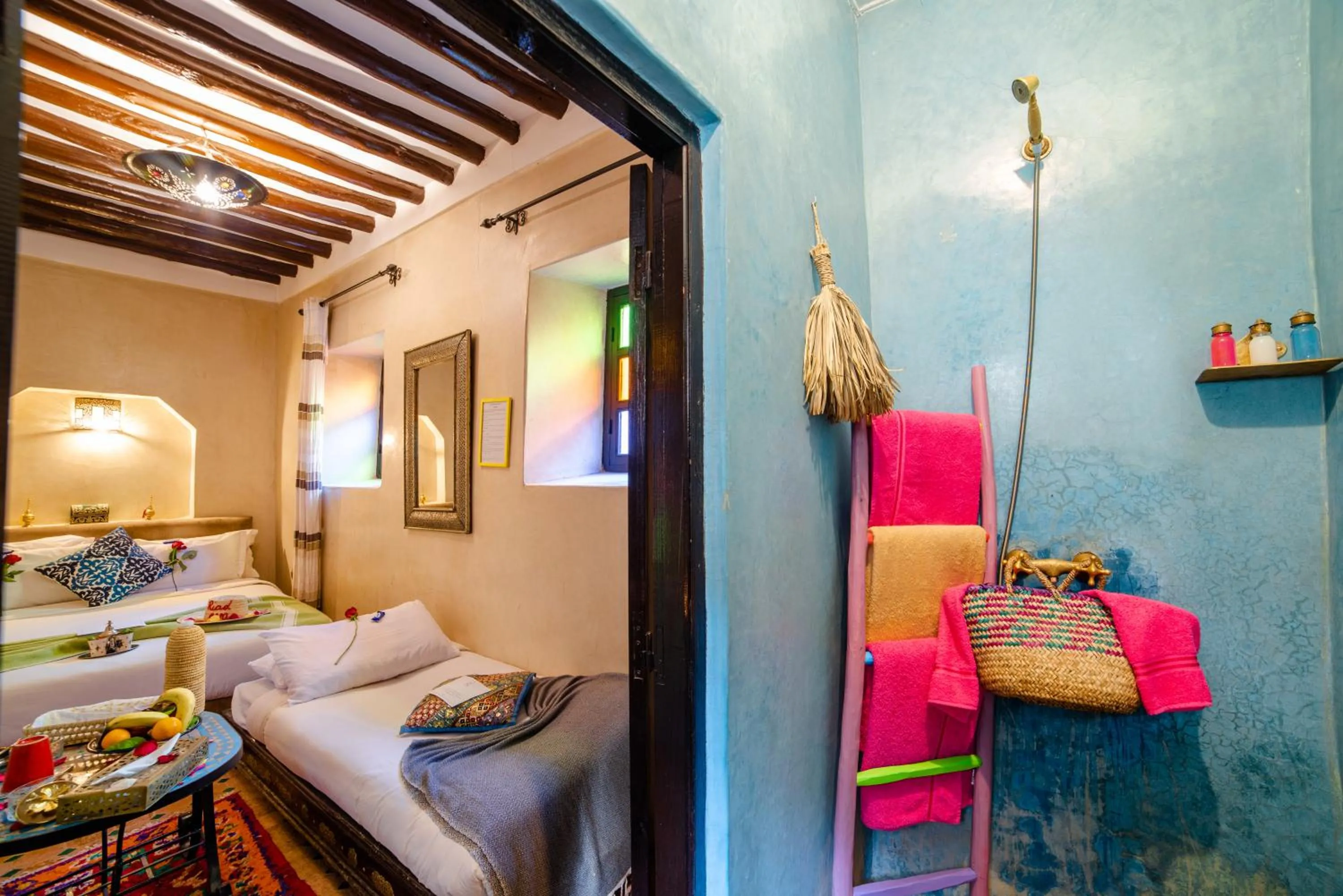 Bed in Riad Eva
