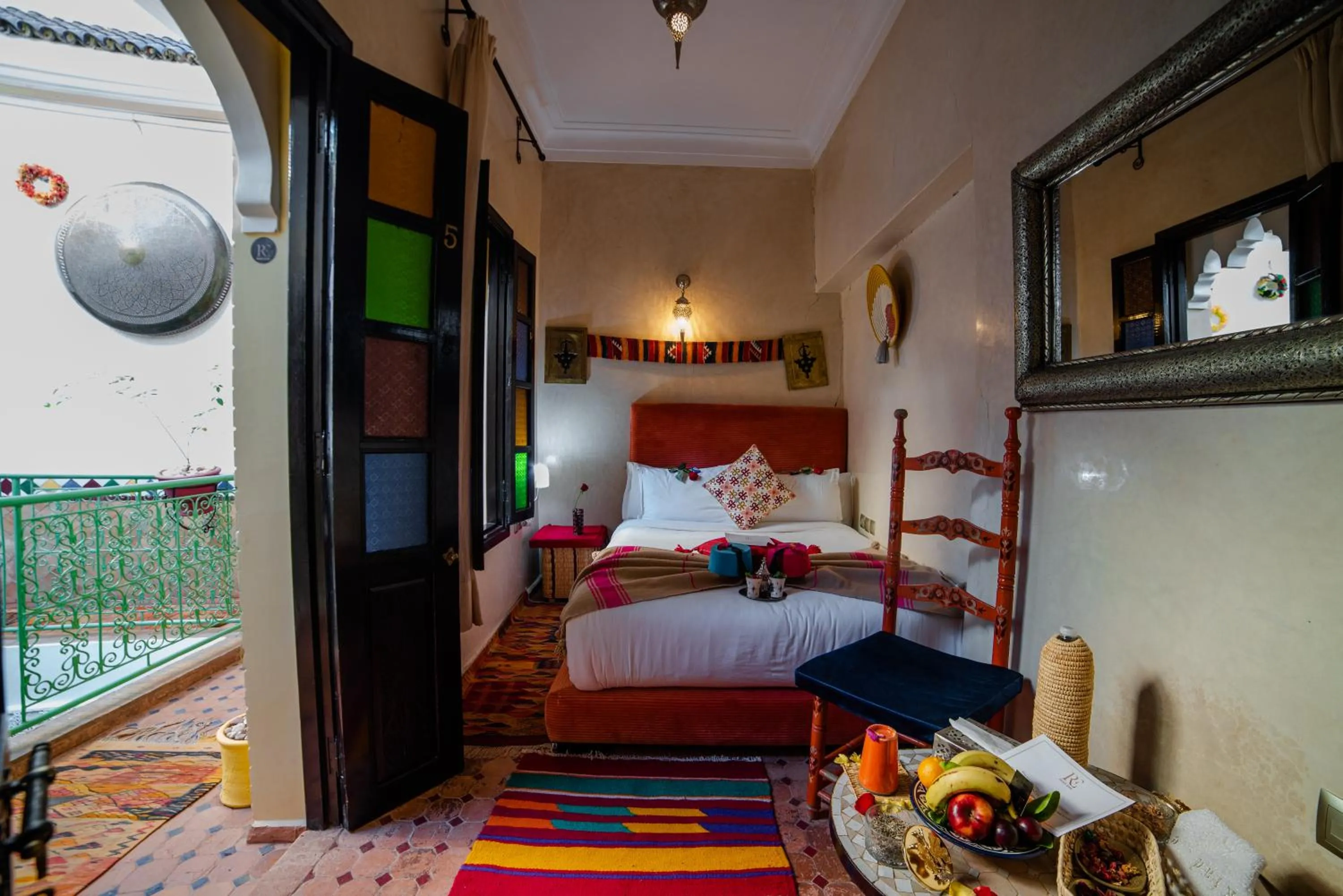 Bed in Riad Eva
