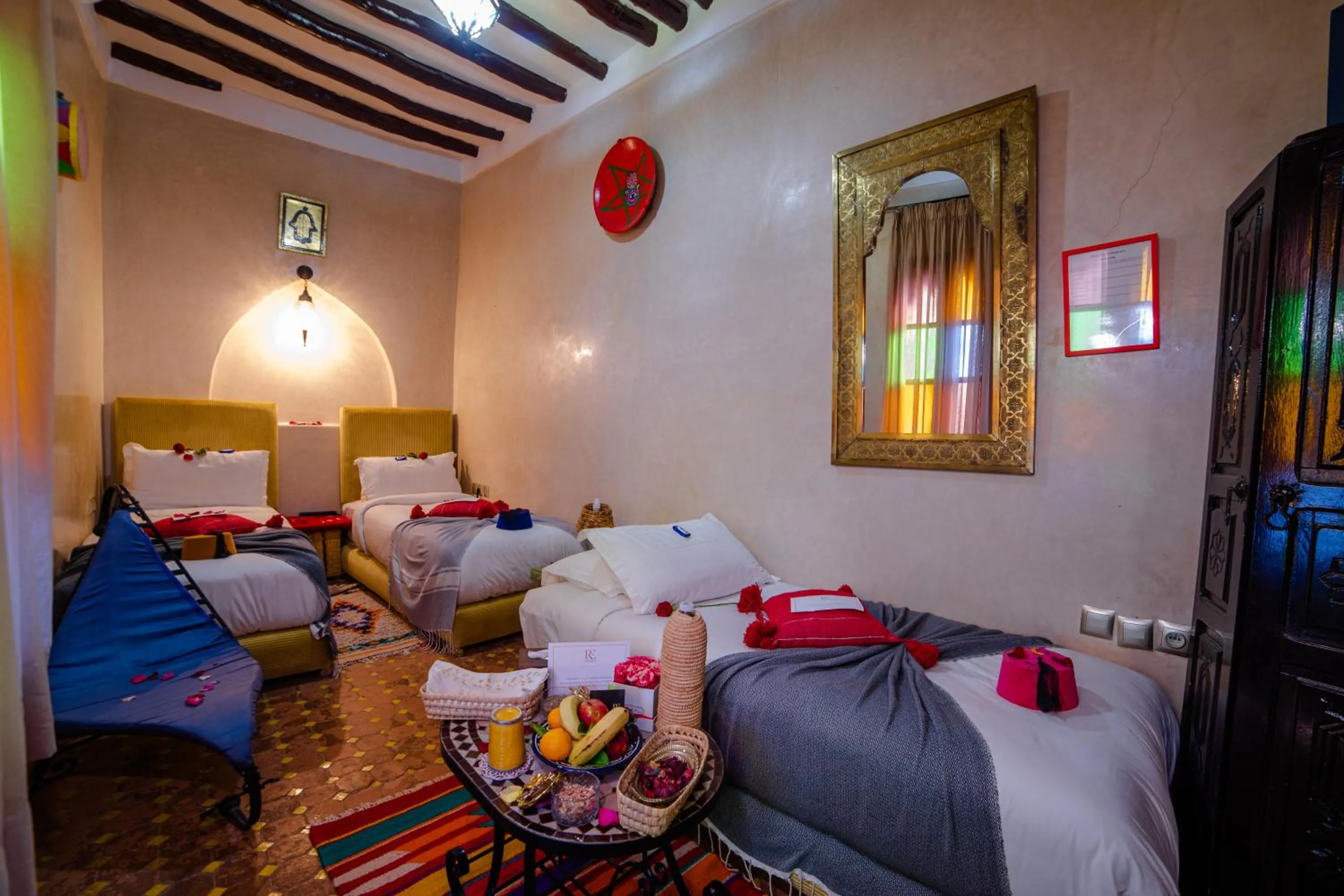 Bed in Riad Eva