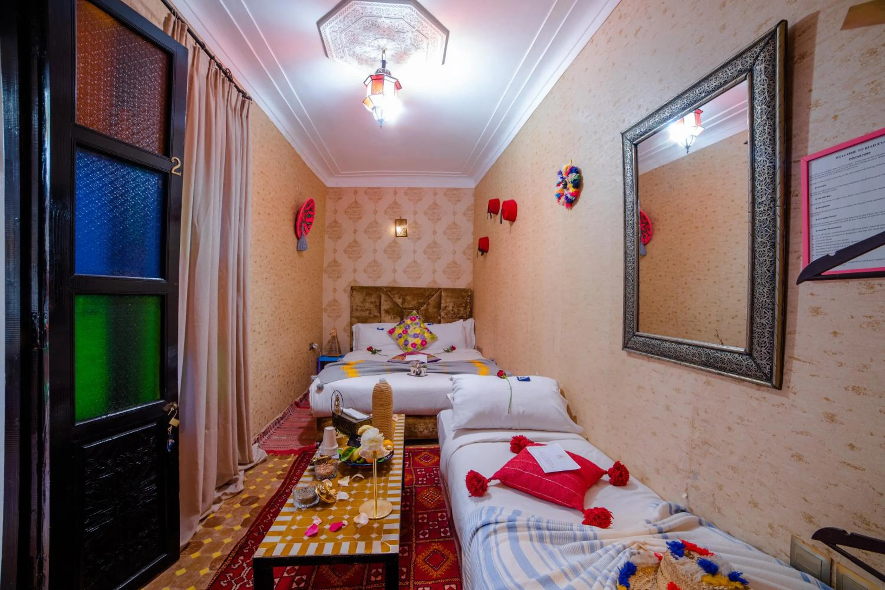 Bed in Riad Eva
